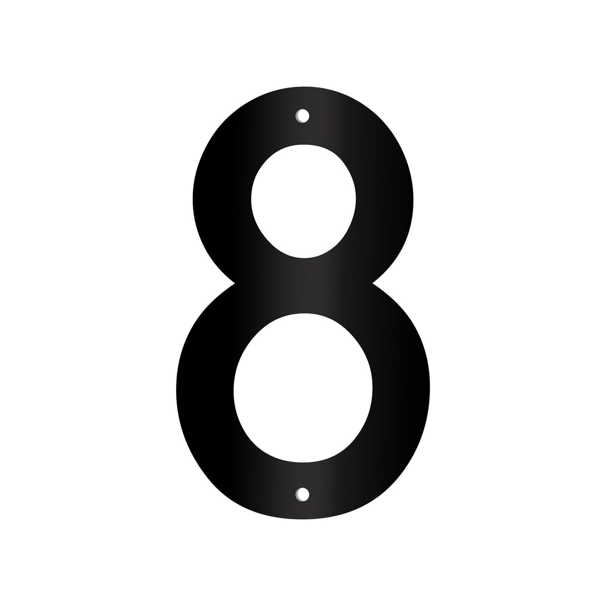 Chiffre percé de 5’’en plexiglas, #8 (noir)