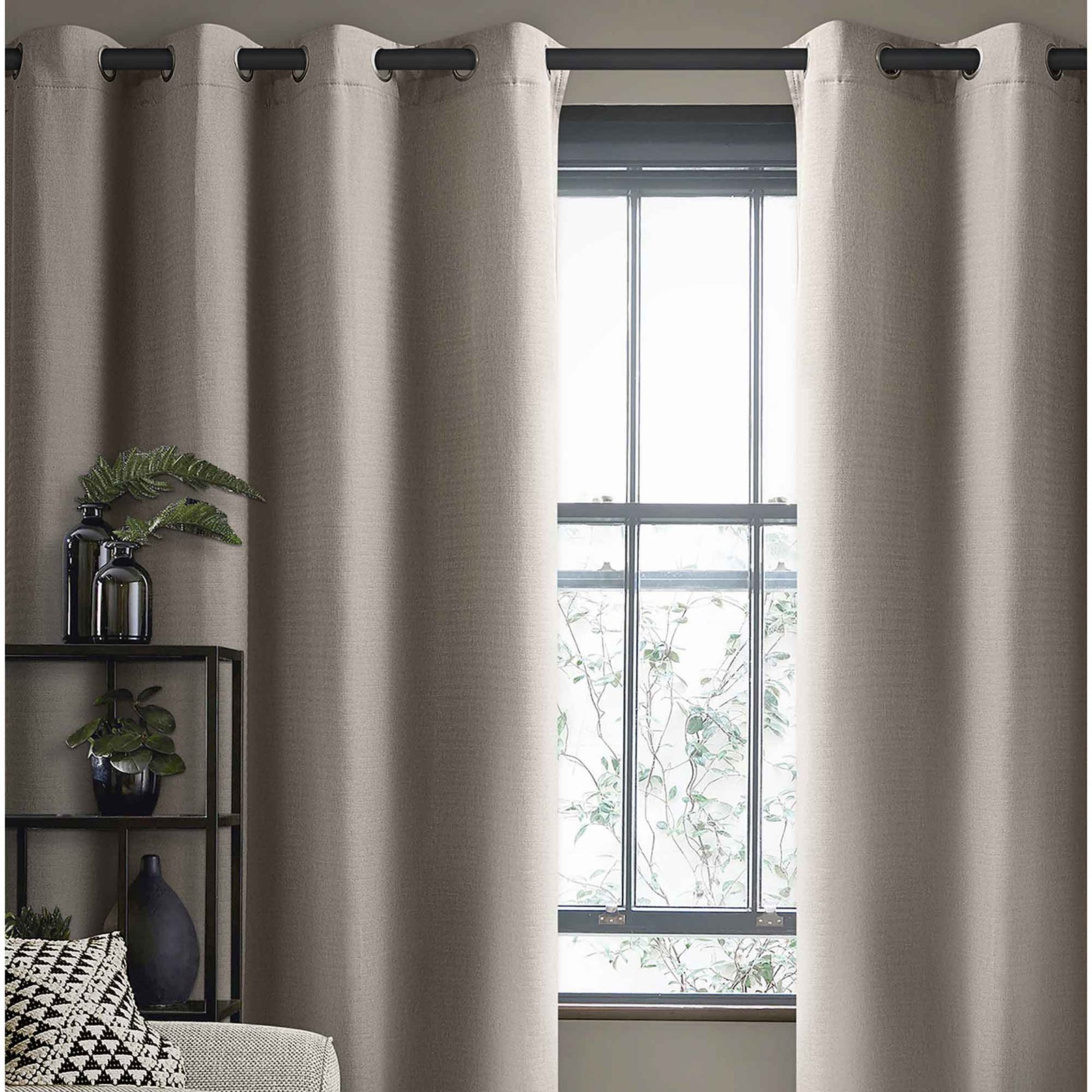 Panneau de rideau coupe-lumière à motif de chevrons tissés, 52'' x 84'' (sable)