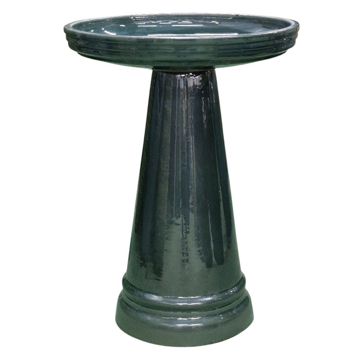 Bain d’oiseaux moderne, 17" x 23" (vert)