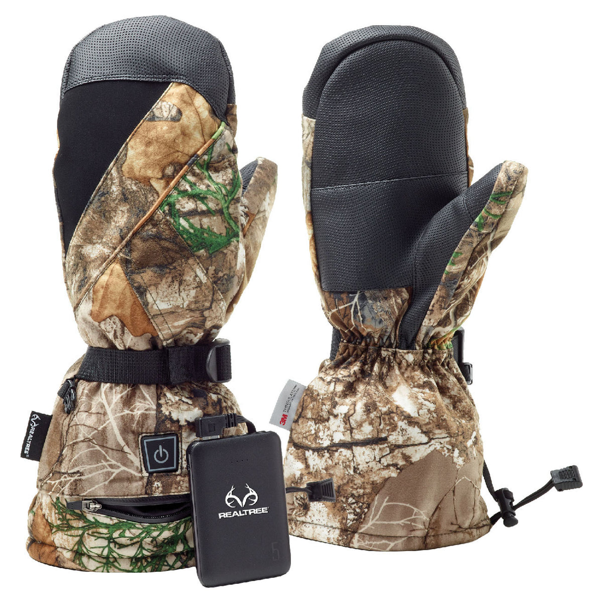 Mitaines chauffantes avec motif de camouflage, grand / T-grand
