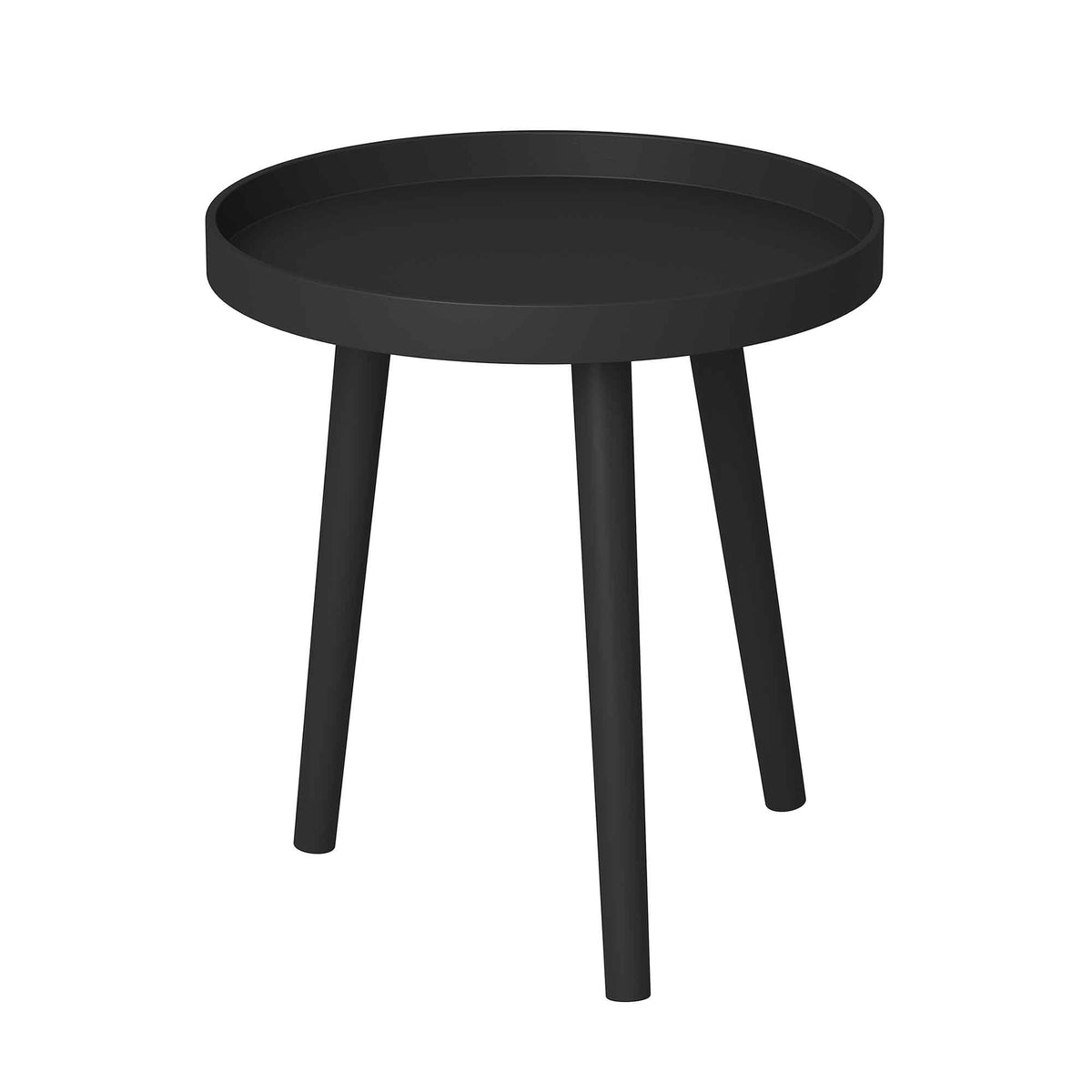 Table d&#39;appoint ronde de 15&#39;&#39; x 17&#39;&#39;, noir
