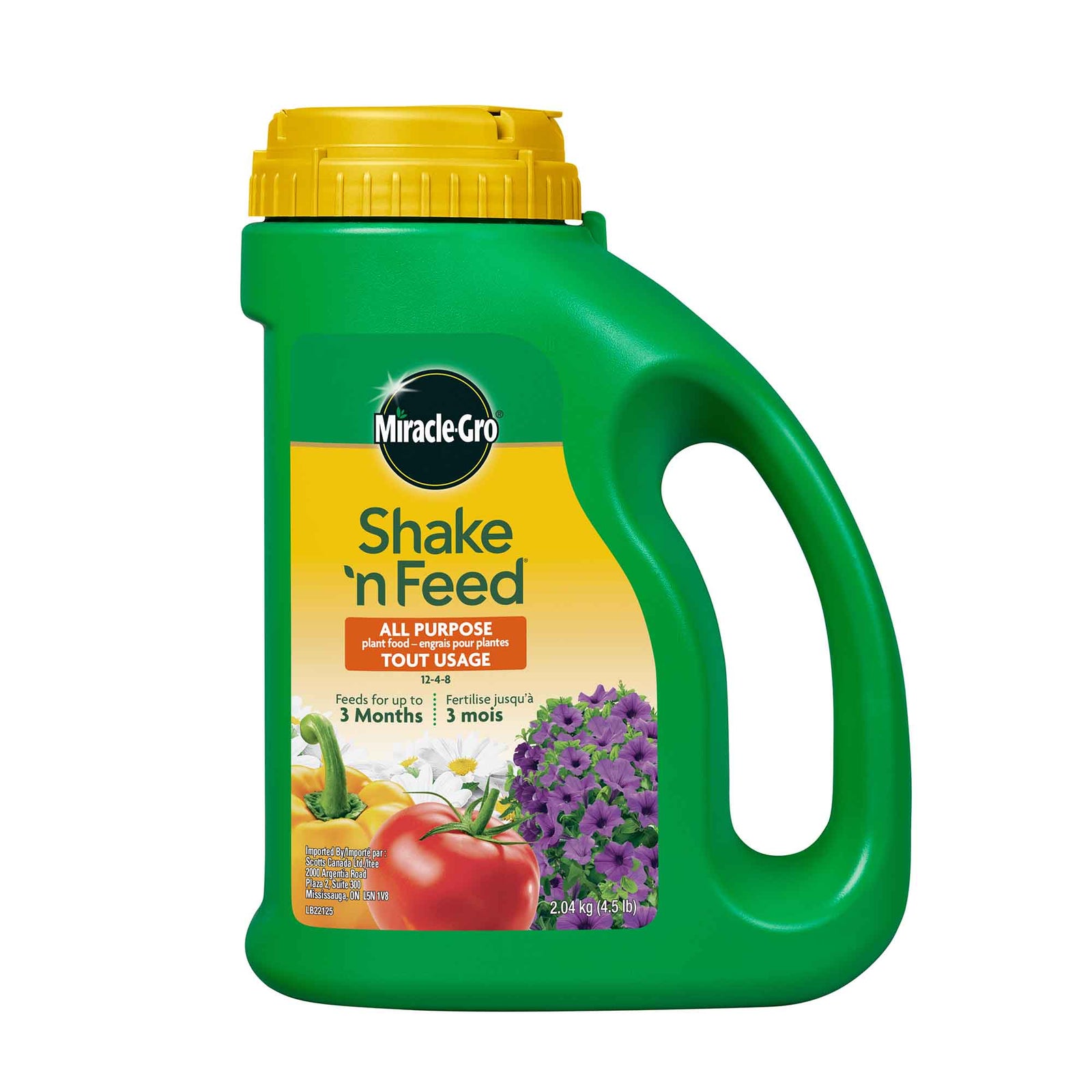 Miracle-Gro Shake 'n Feed Engrais tout usage pour plantes 12-4-8, Format: 2,04 kg