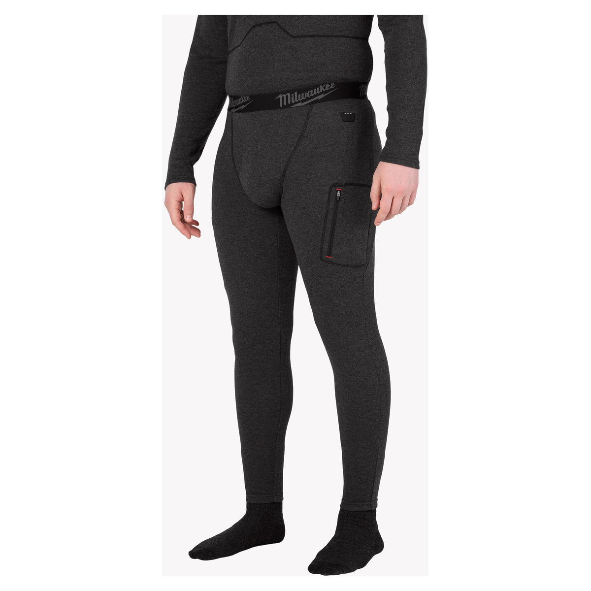 Pantalons de base en laine Mérinos chauffants, 2 très grands (noir)