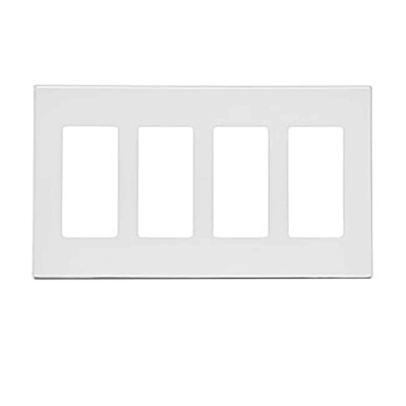 Plaque murale Decora sans vis pour 4 dispositifs, blanc