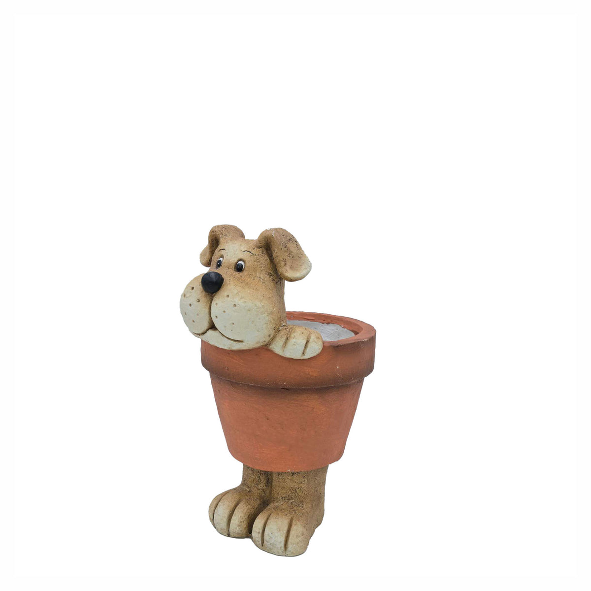 Jardinière chien rigolo sur pieds, 9" x 7-1/2" x 13-1/2"
