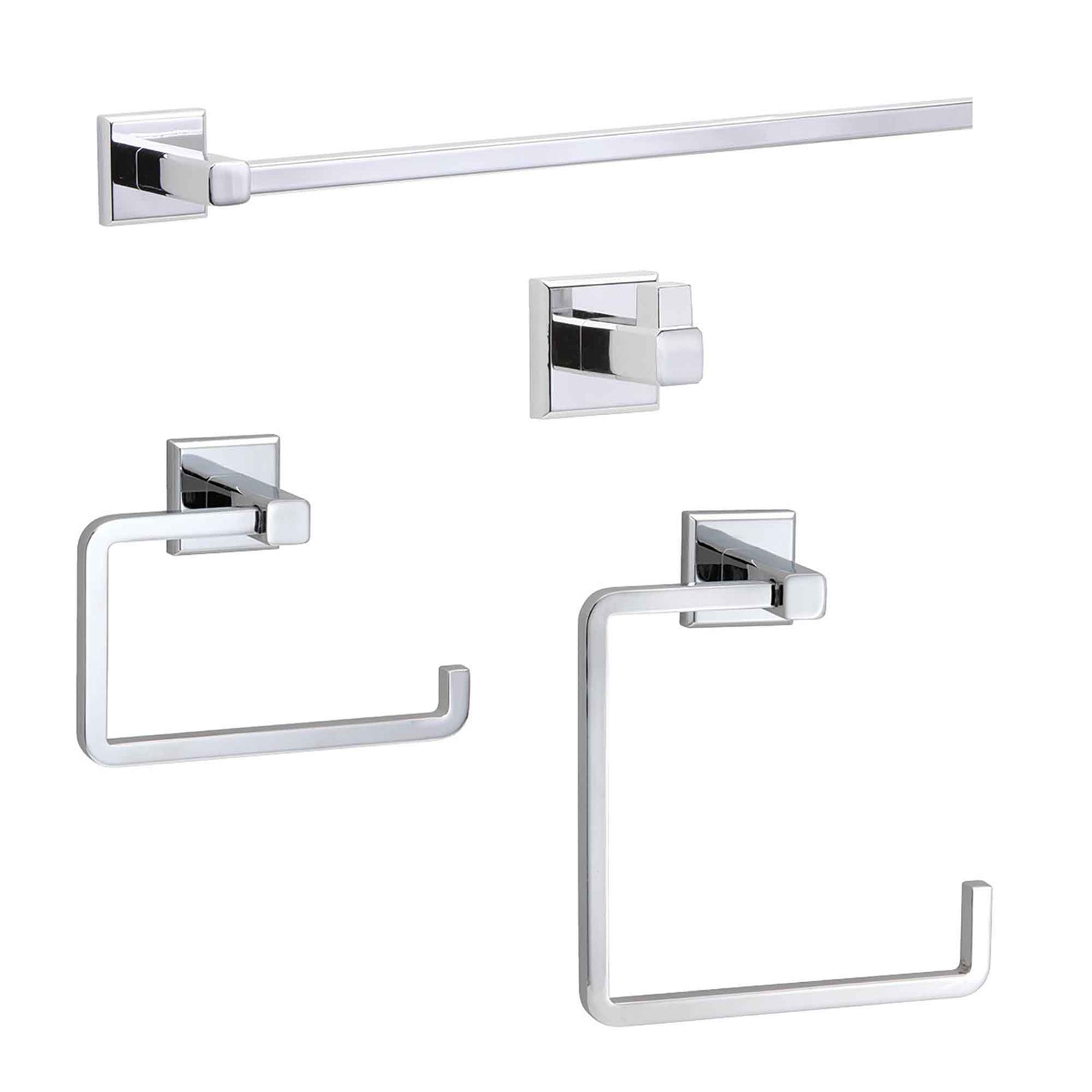 Ensemble de 4 pièces pour salle de bain Ultra, chrome poli