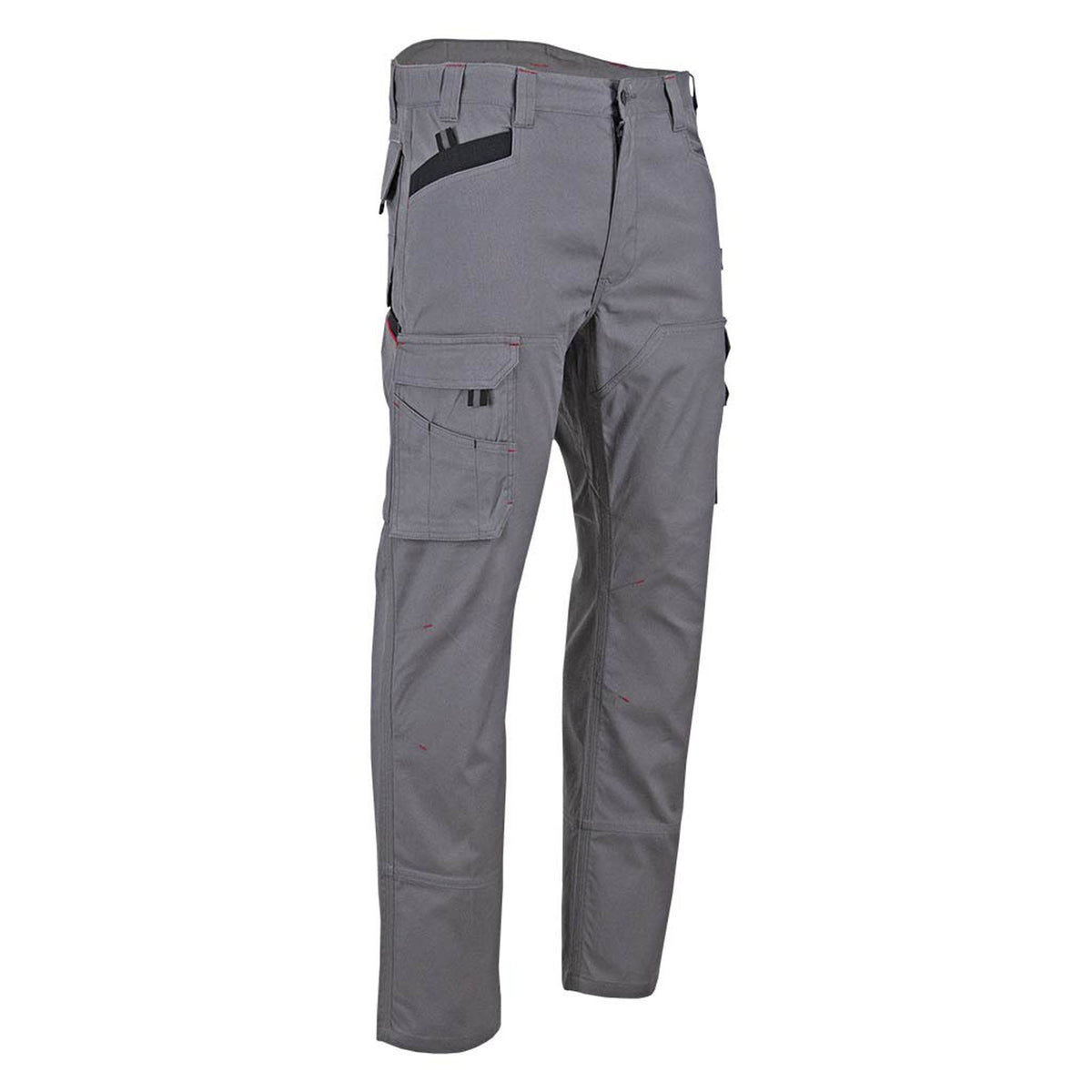 Pantalon Torche en tissu canevas extensible, gris acier (39/50)