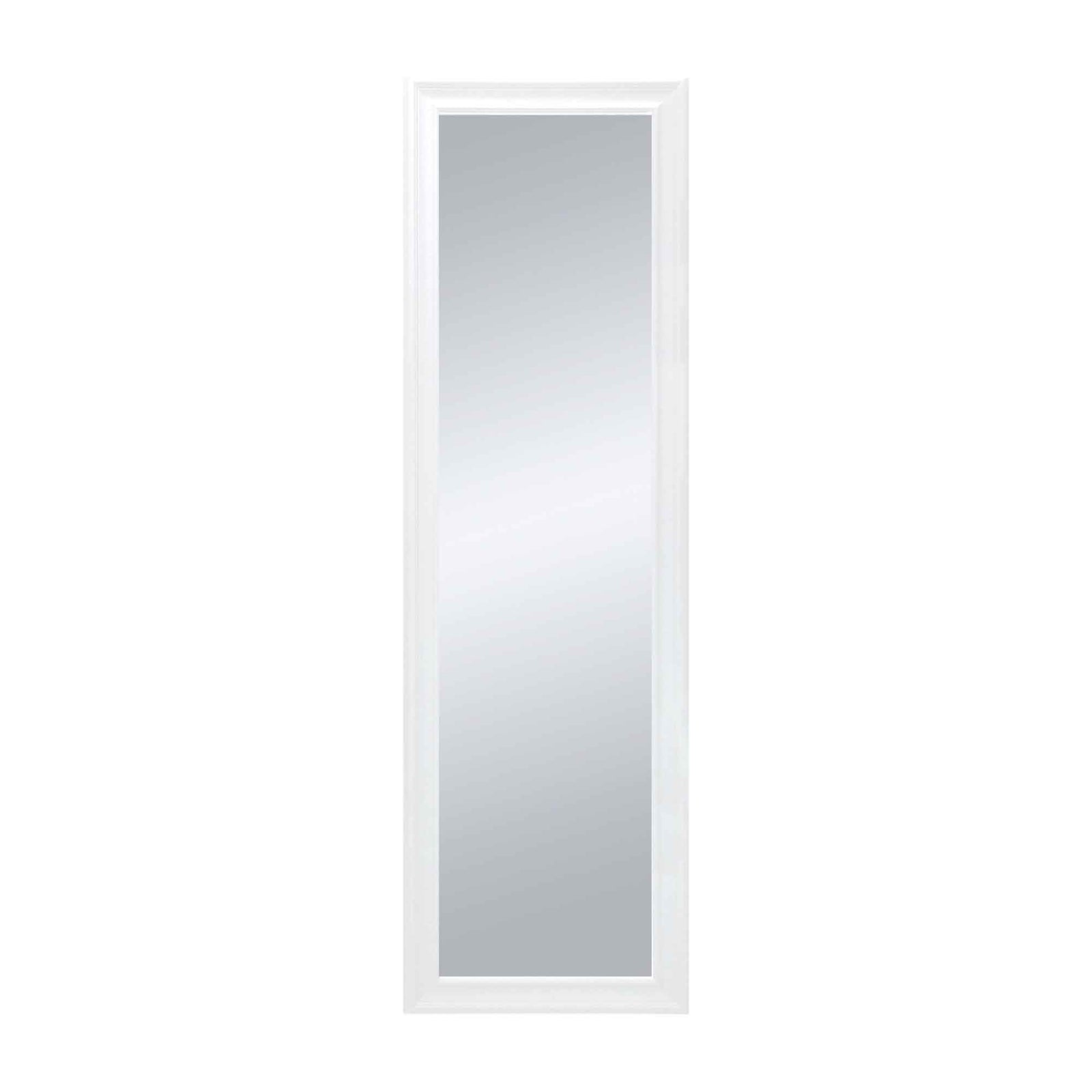 Long miroir de 12" x 48" avec bordure, blanc 