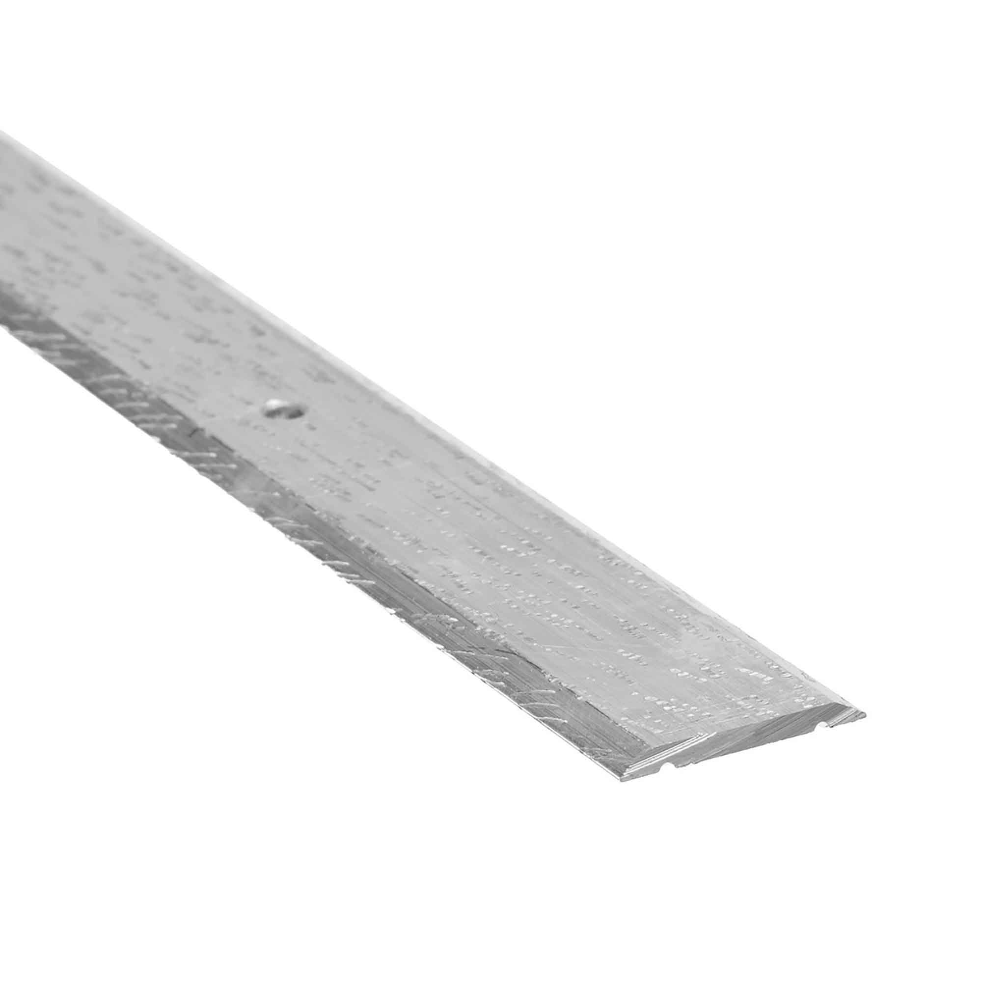 Bordure de joint de plancher argent martelé, 1" x 3'