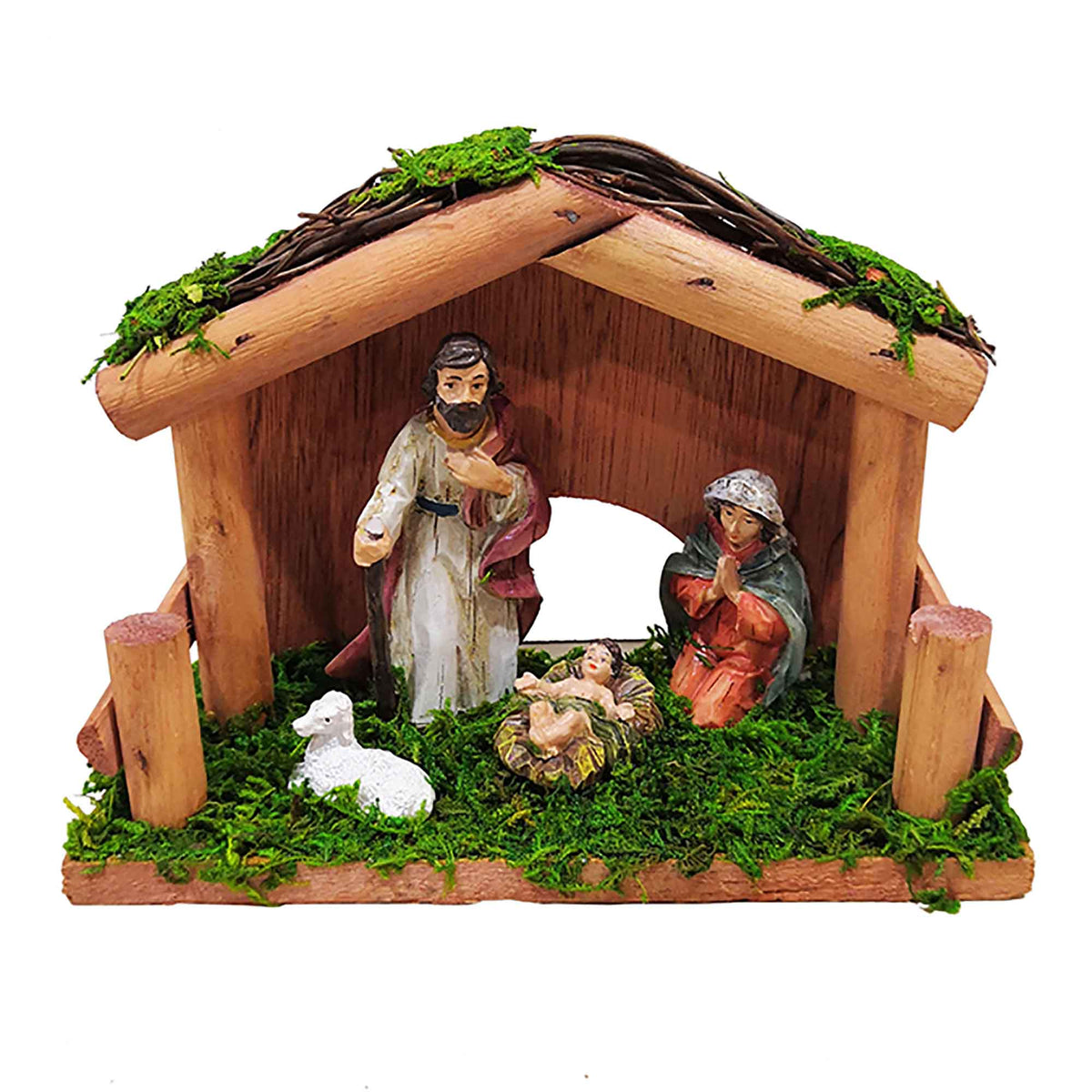 Crèche de Noël avec figurines, 15 x 11 cm