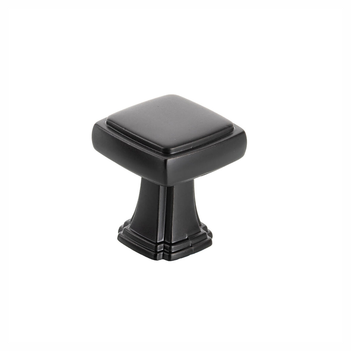 Bouton Burano en métal noir mat, 28 mm