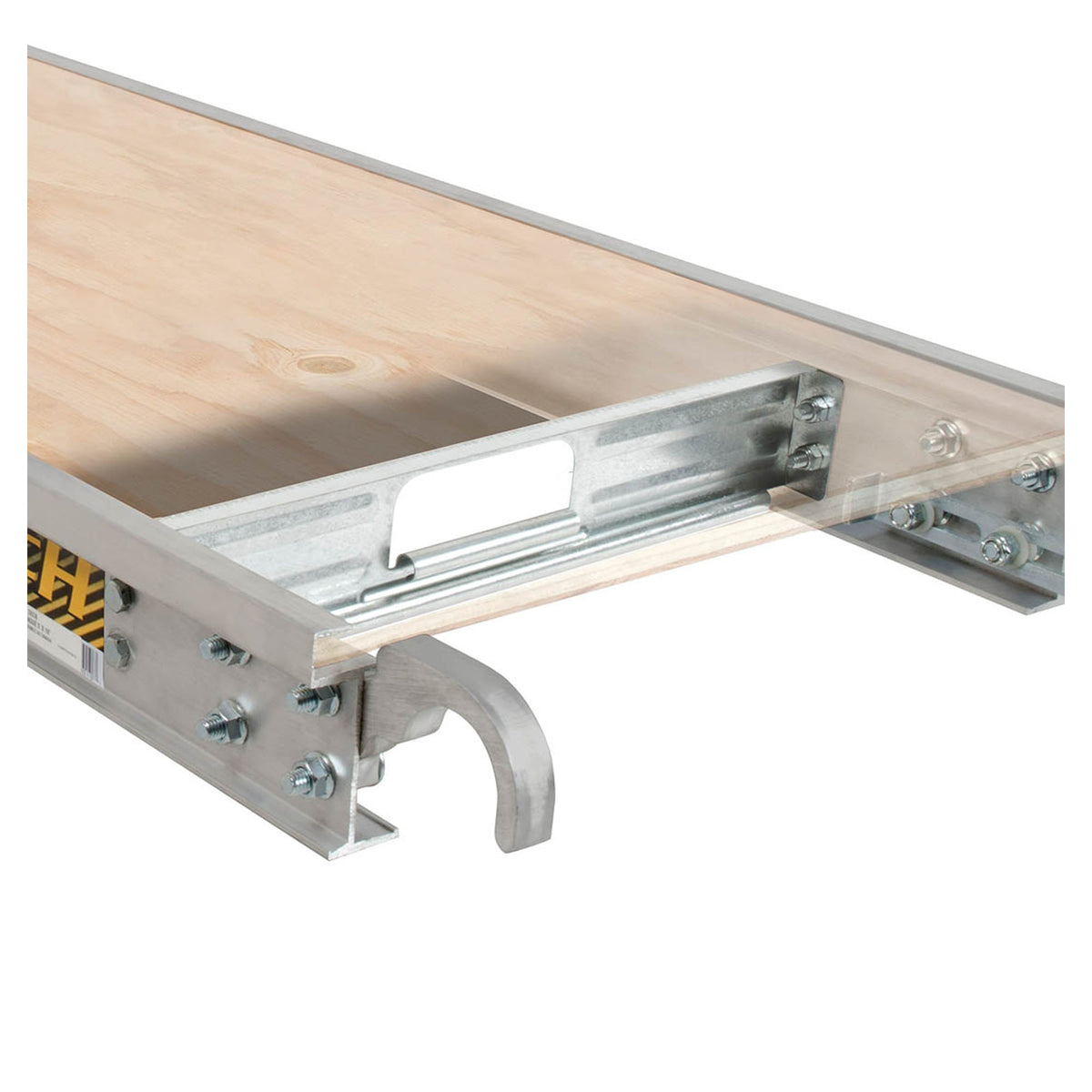 Plateforme d'échafaudage en contreplaqué et aluminium, 10' x 19'' x 5/8''