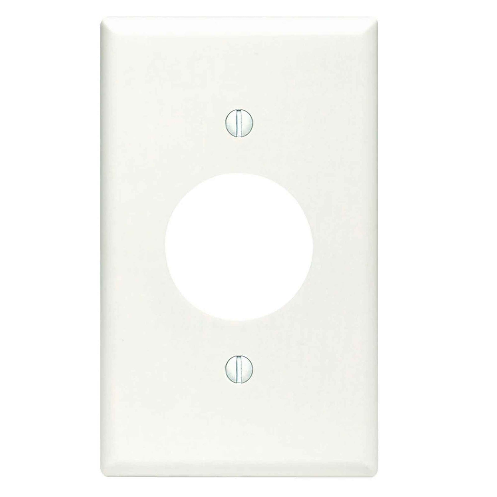 Plaque murale à 1 groupe à trou unique de 1,406", blanc