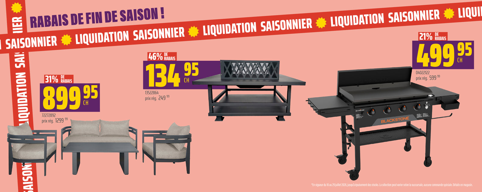 Produits de liquidation