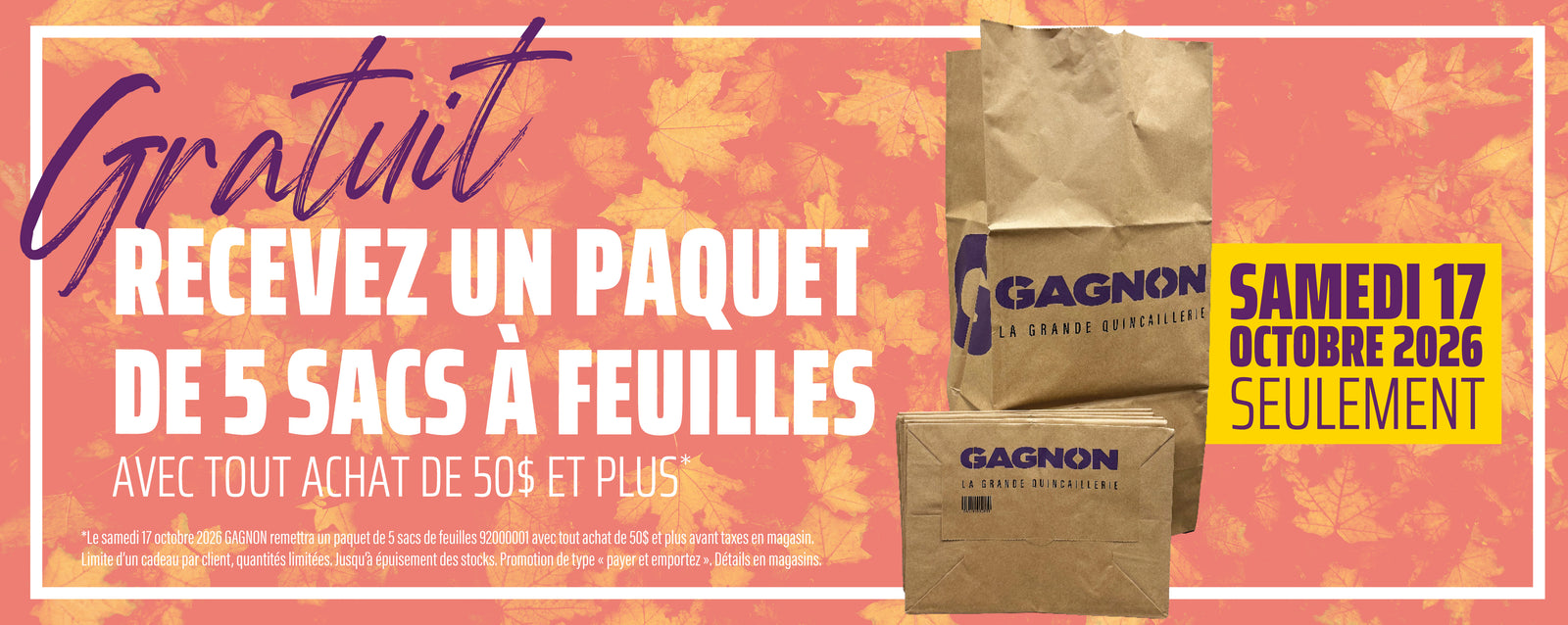 Sacs de feuilles