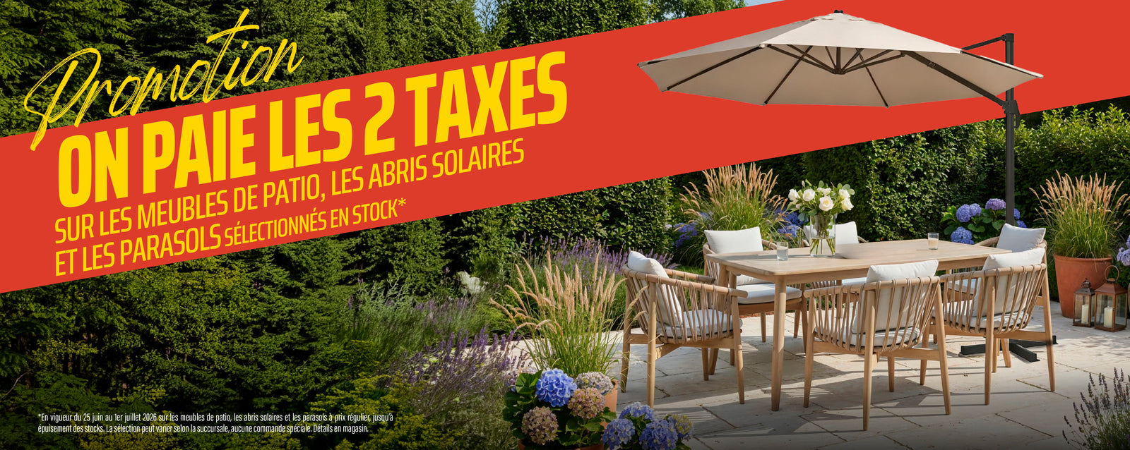 2 taxes meubles patio