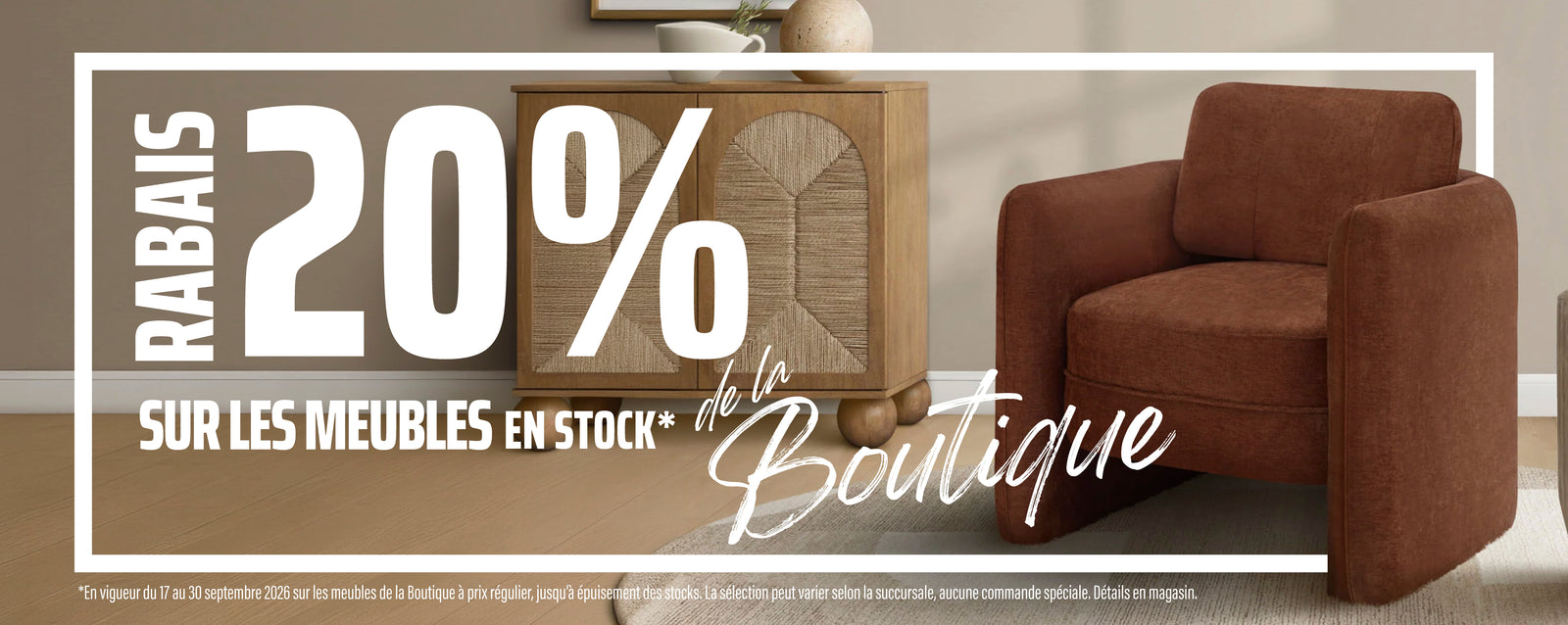 Meubles de la boutique
