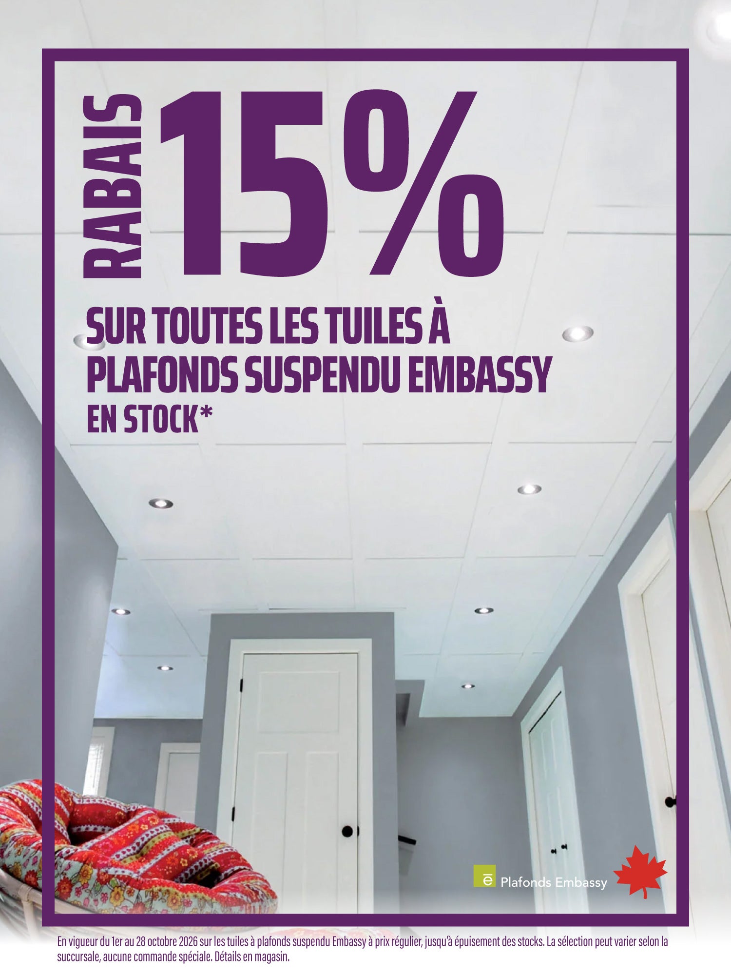 Tuiles de plafond