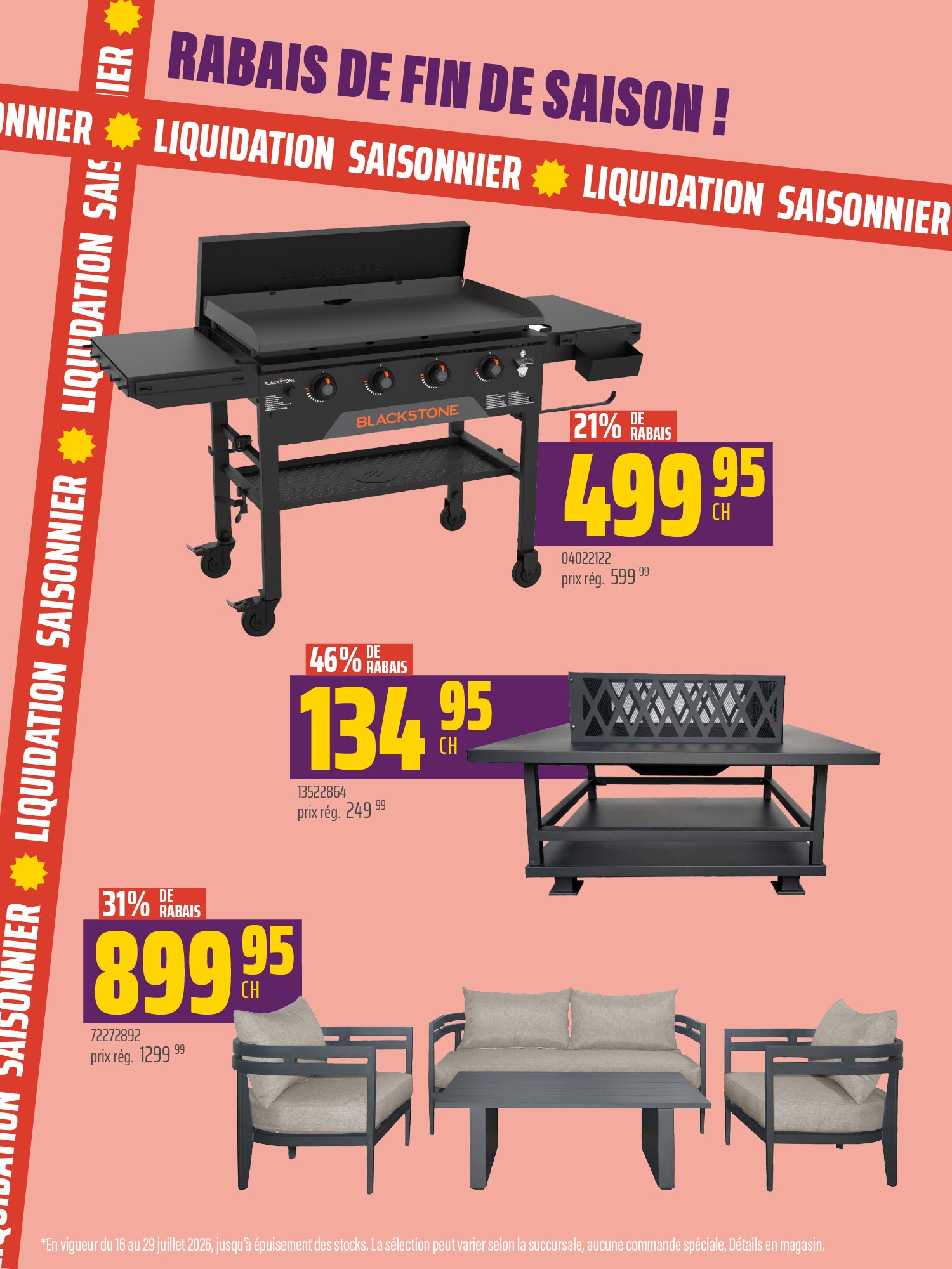 Produits de liquidation