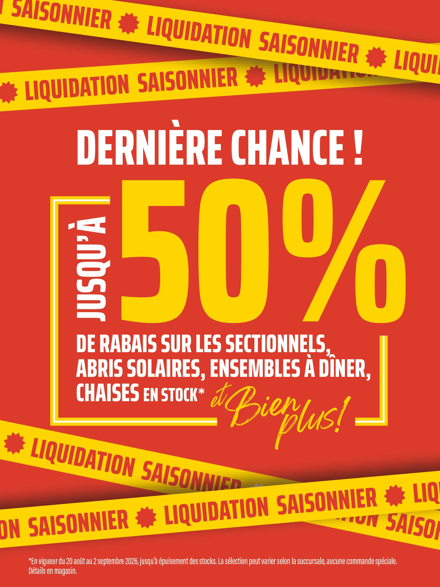 Liquidation fin août