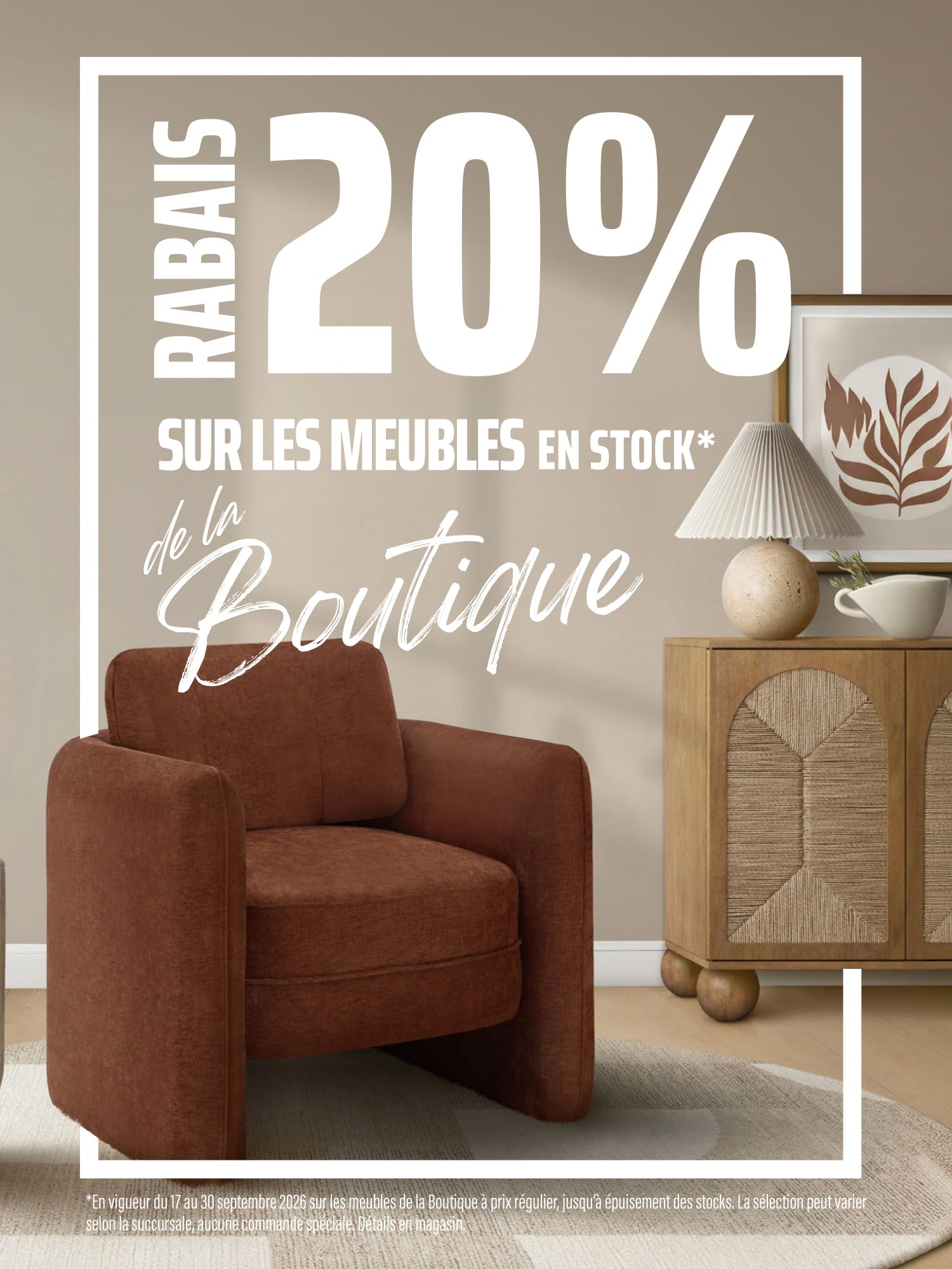 Meubles de la boutique