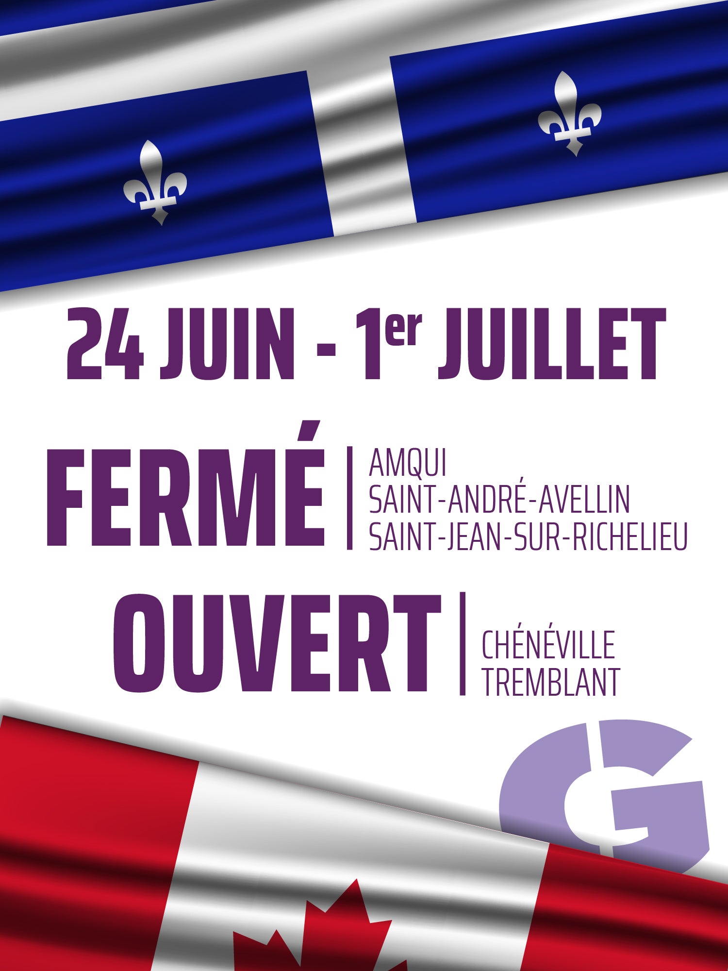 Fermé congé