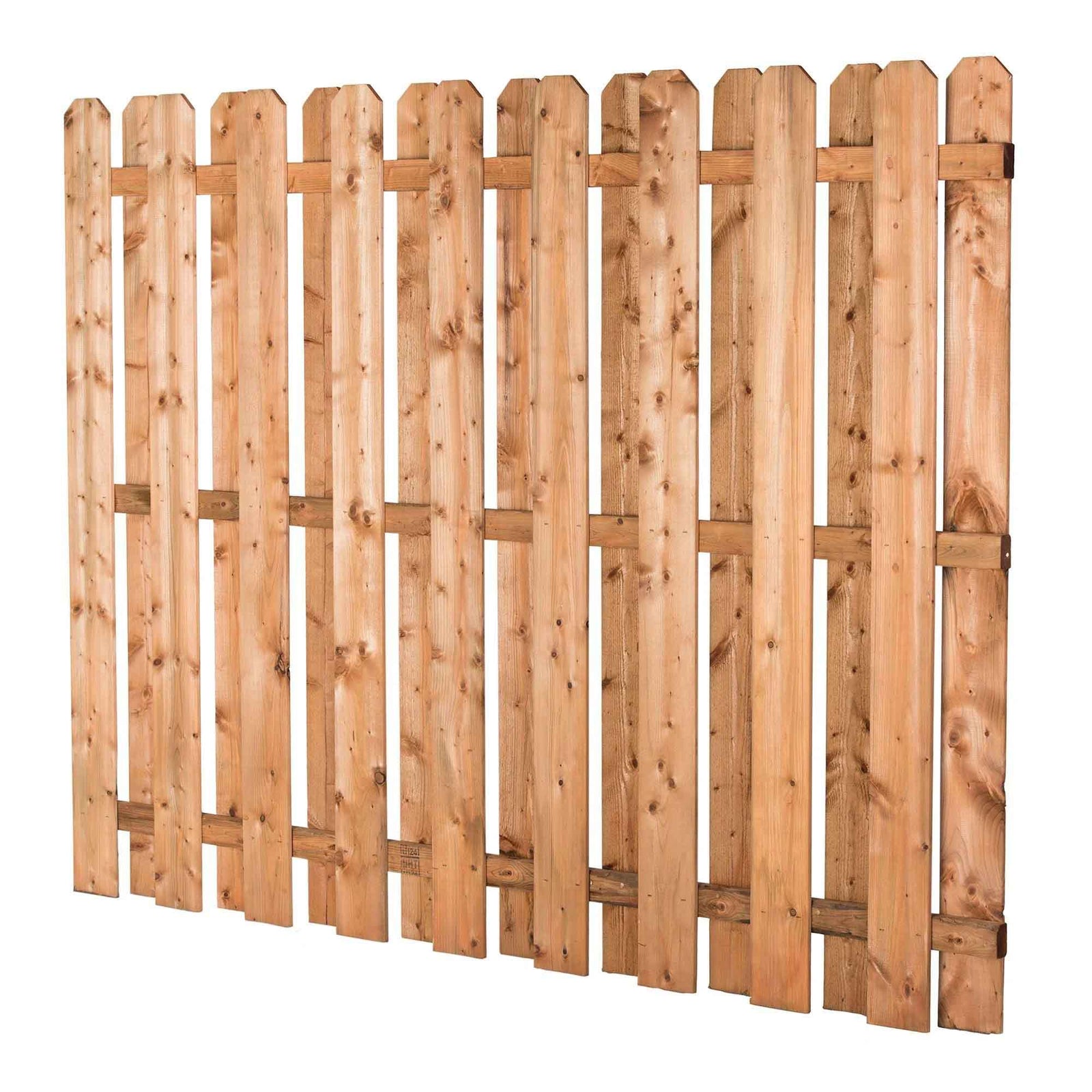 Section de clôture Populaire en bois traité brun pré-assemblée, 6' x 8'