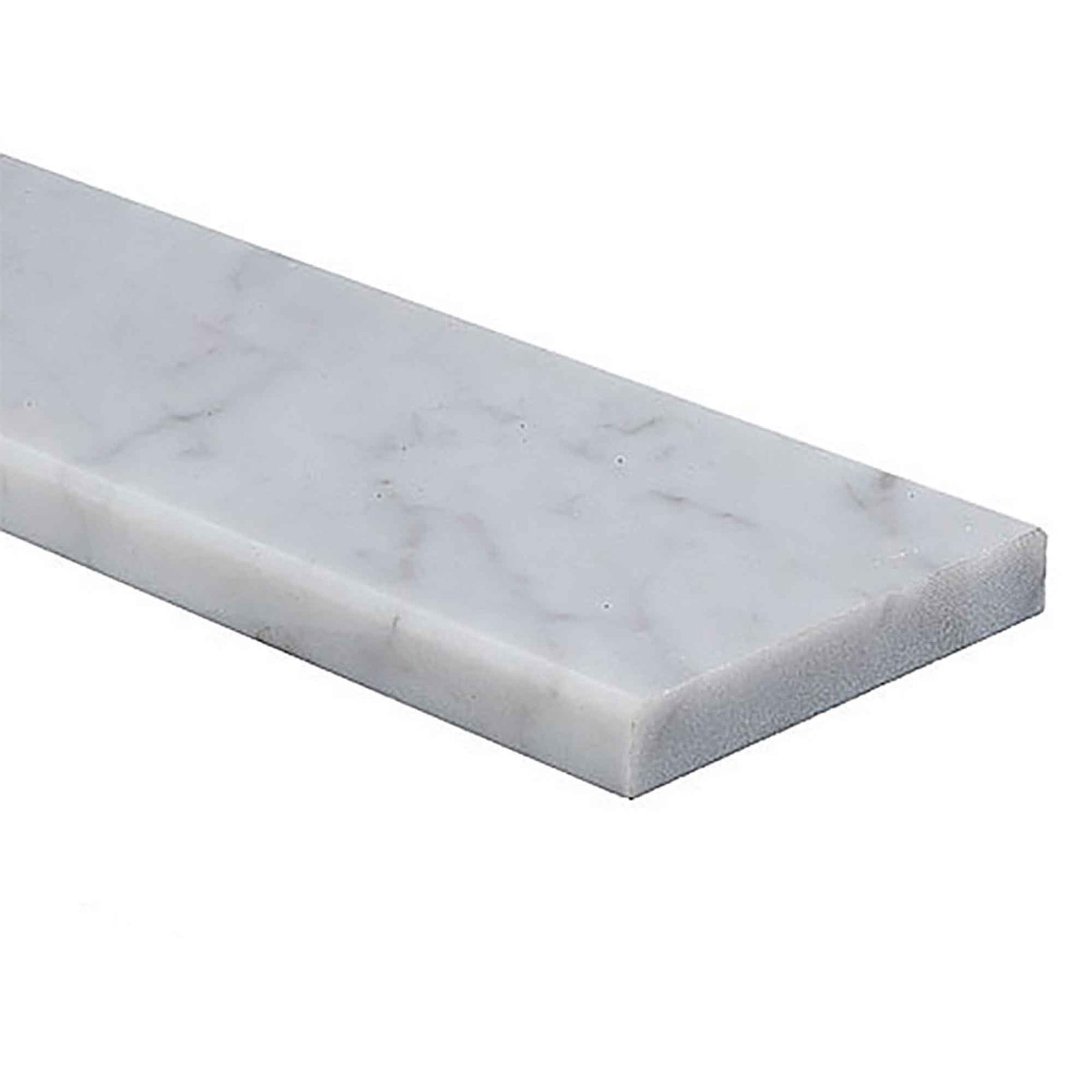 Seuil en marbre Carrara, 36" x 4" x 5/8" (Bianco)