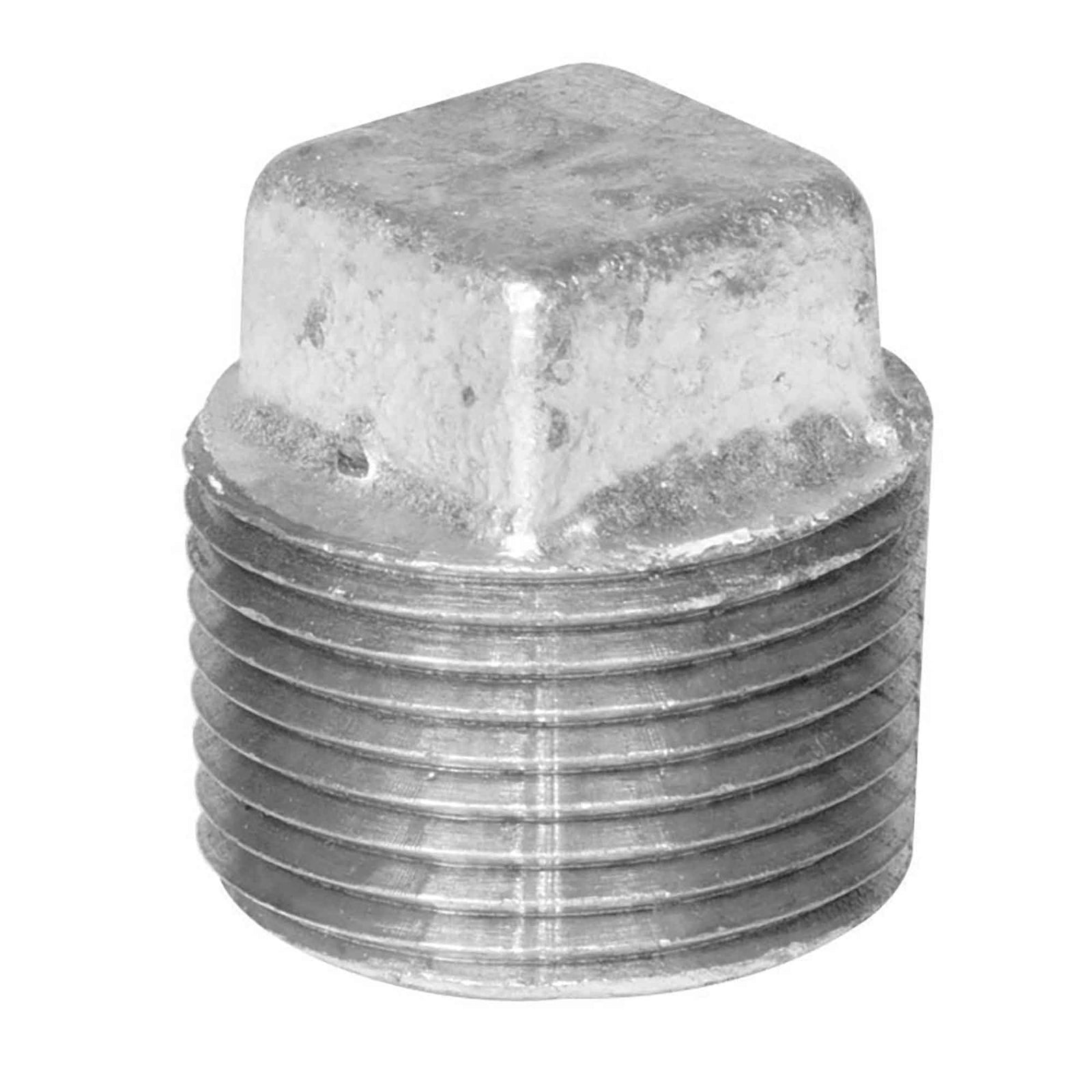 Raccord bouchon mâle en fonte galvanisée, 1-1/2"