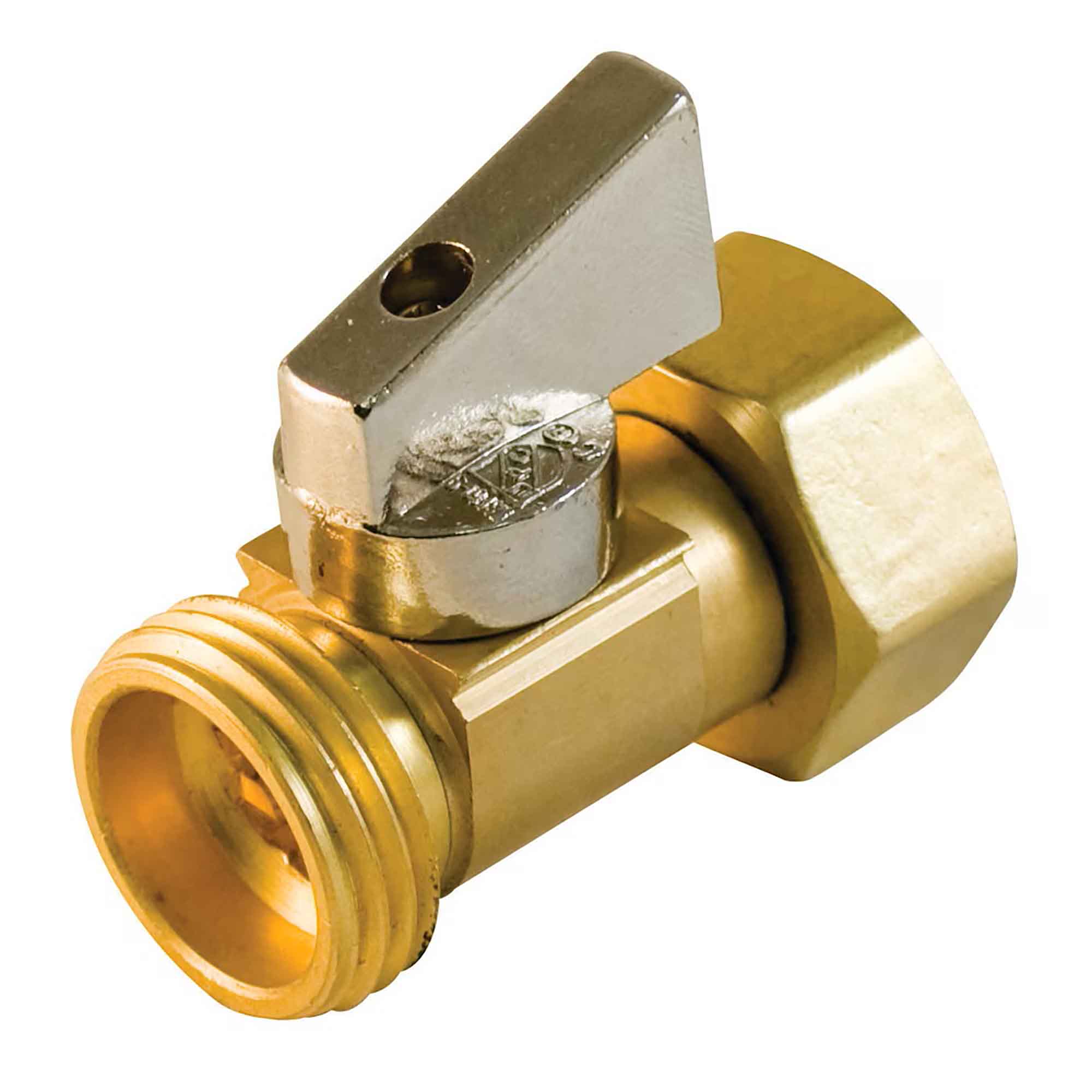 Valve de boyau d’arrosage en laiton massif, 3/4" x 3/4"