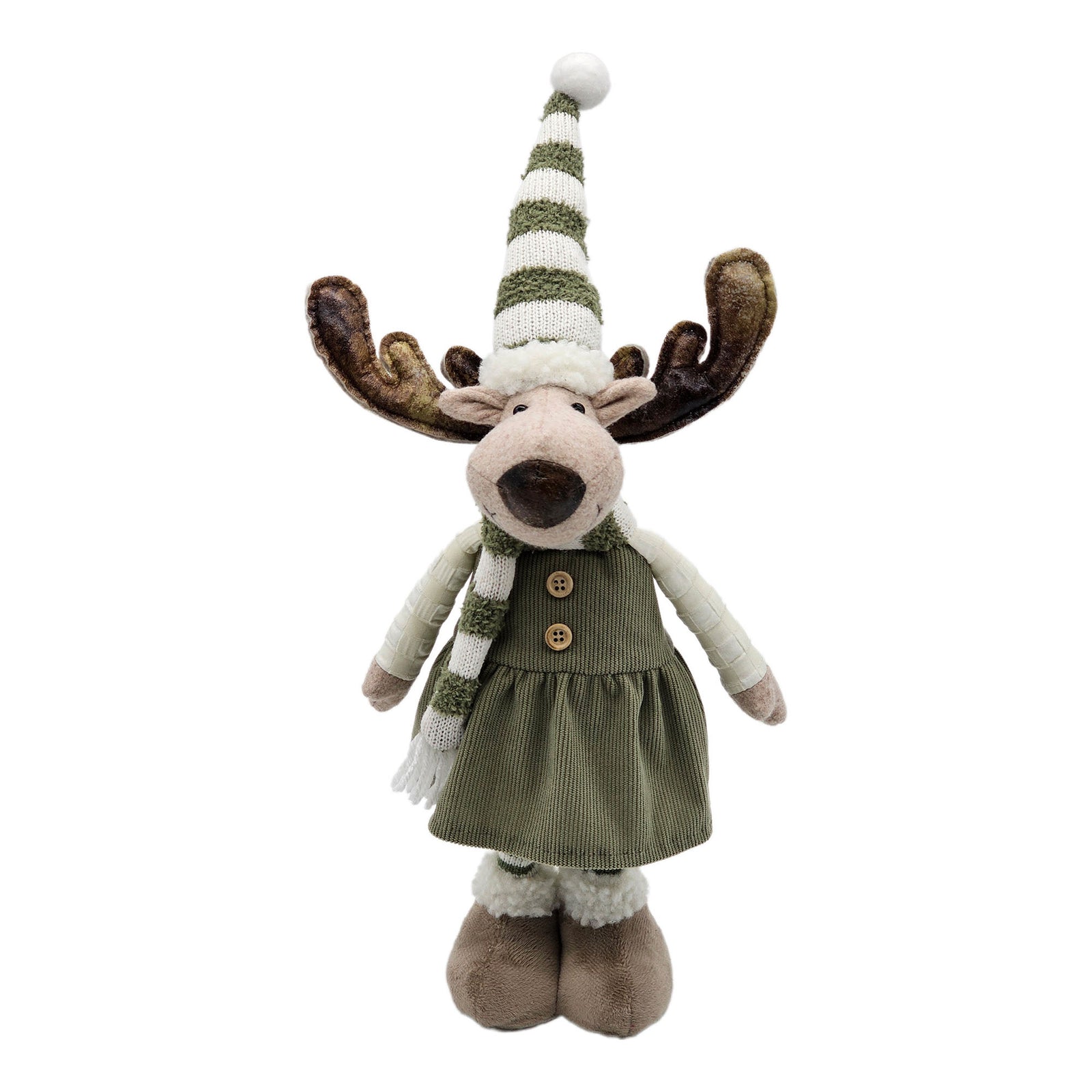 Figurine de renne debout en peluche, 18'' (fille)