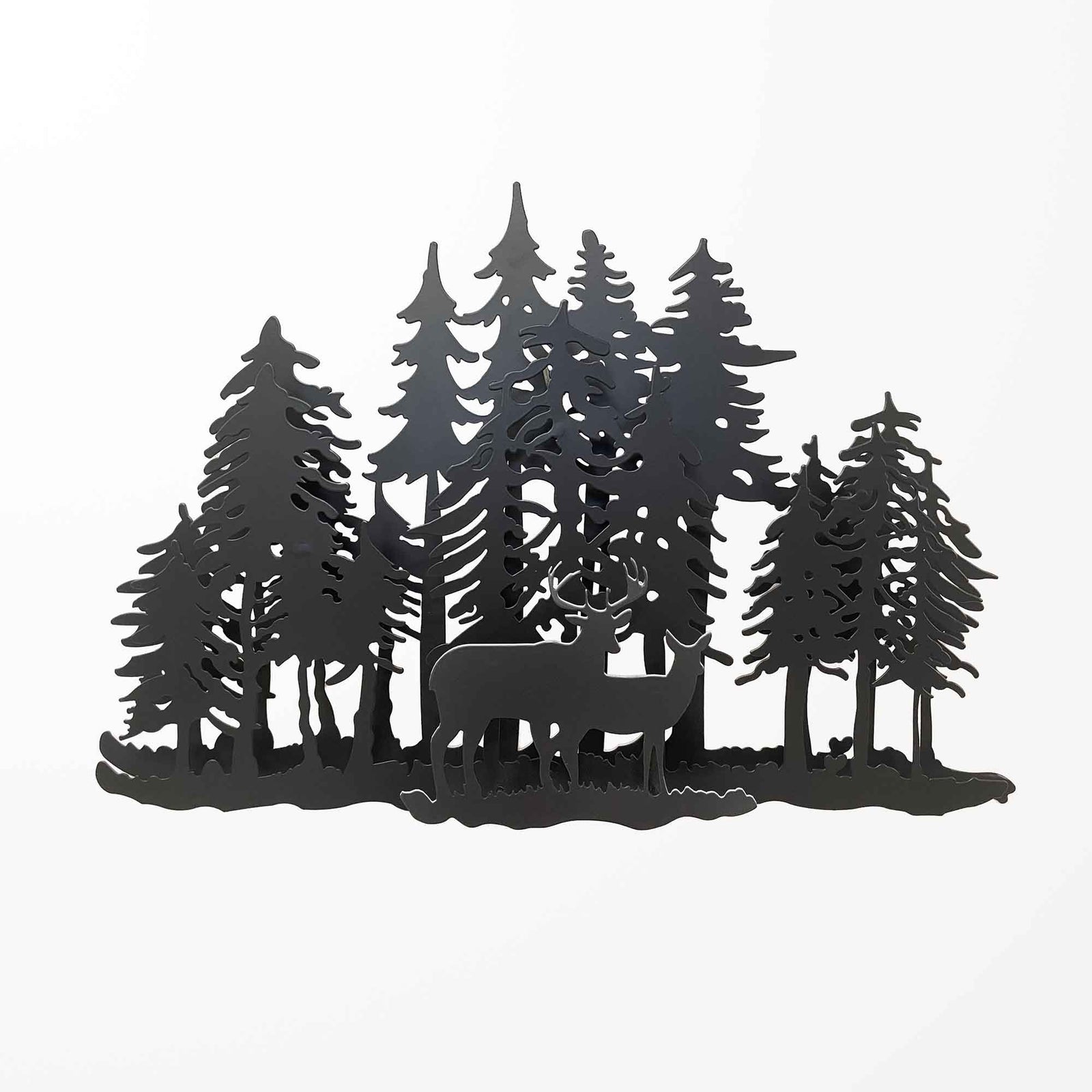 Décoration murale forêt et chevreuils, 14-1/4" x 2" x 12"