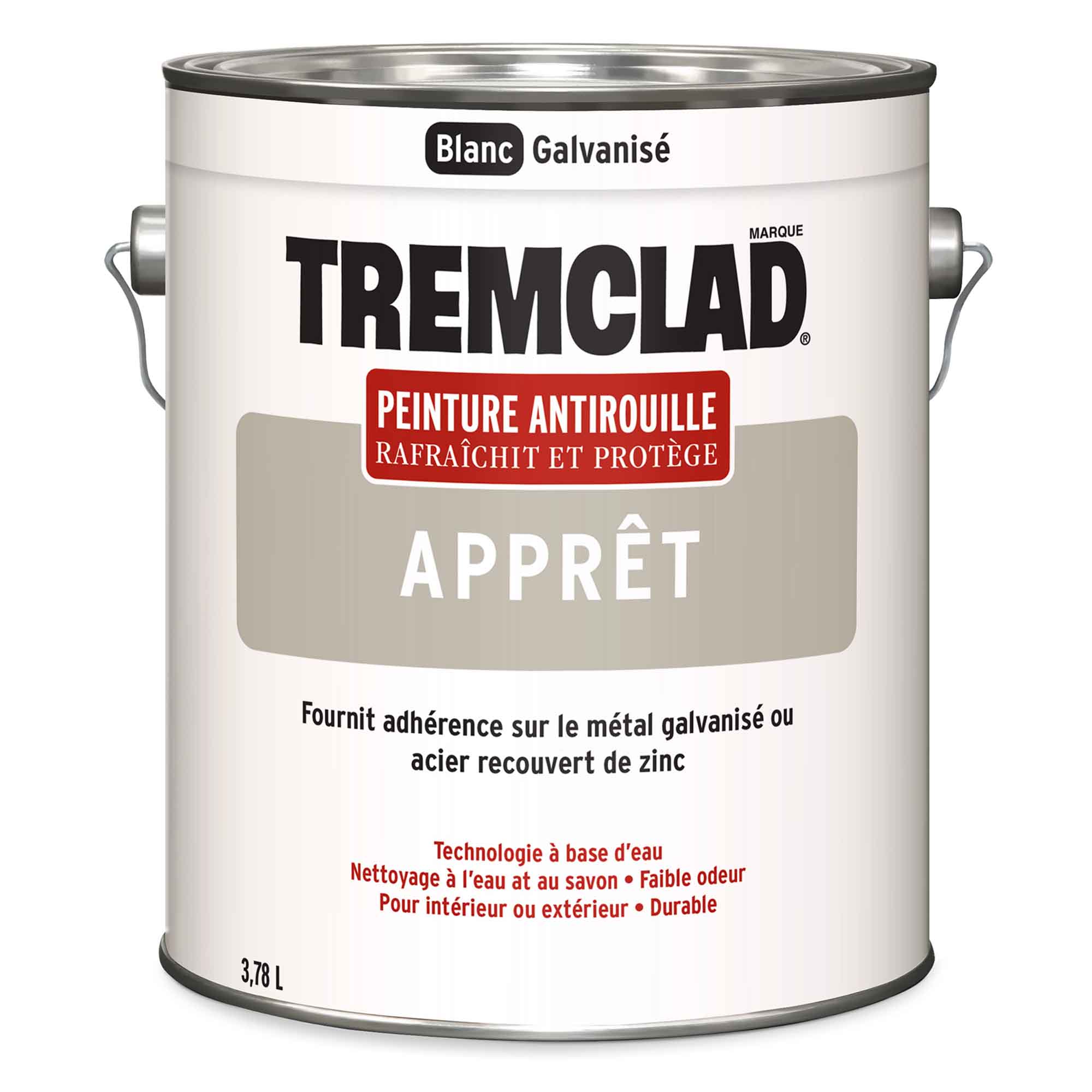 Tremclad apprêt antirouille blanc galvanisé, 3,78 L