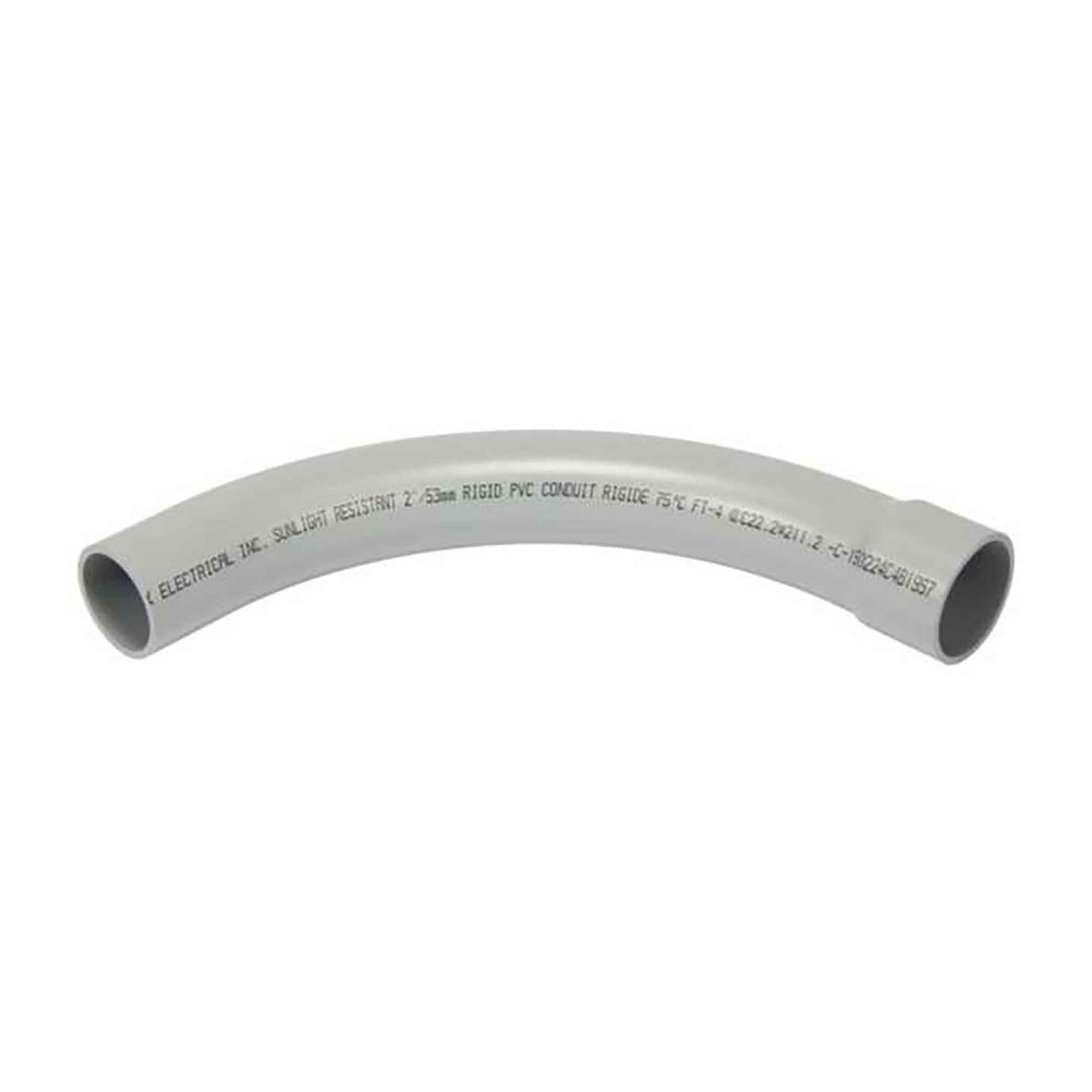 Coude en PVC de 90° avec extrémité de connexion en cloche, 2"