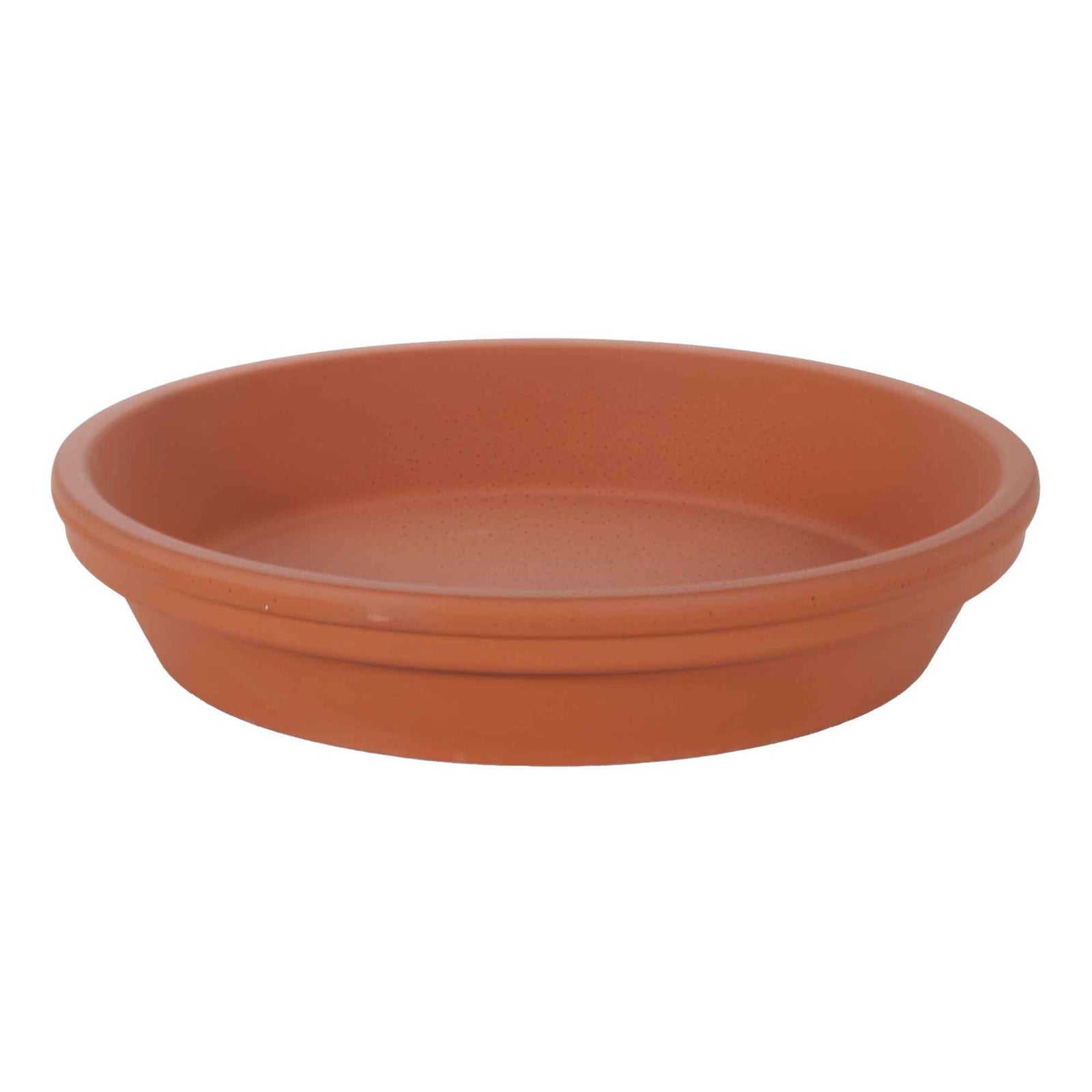 Soucoupe allemande terre cuite, 6"          