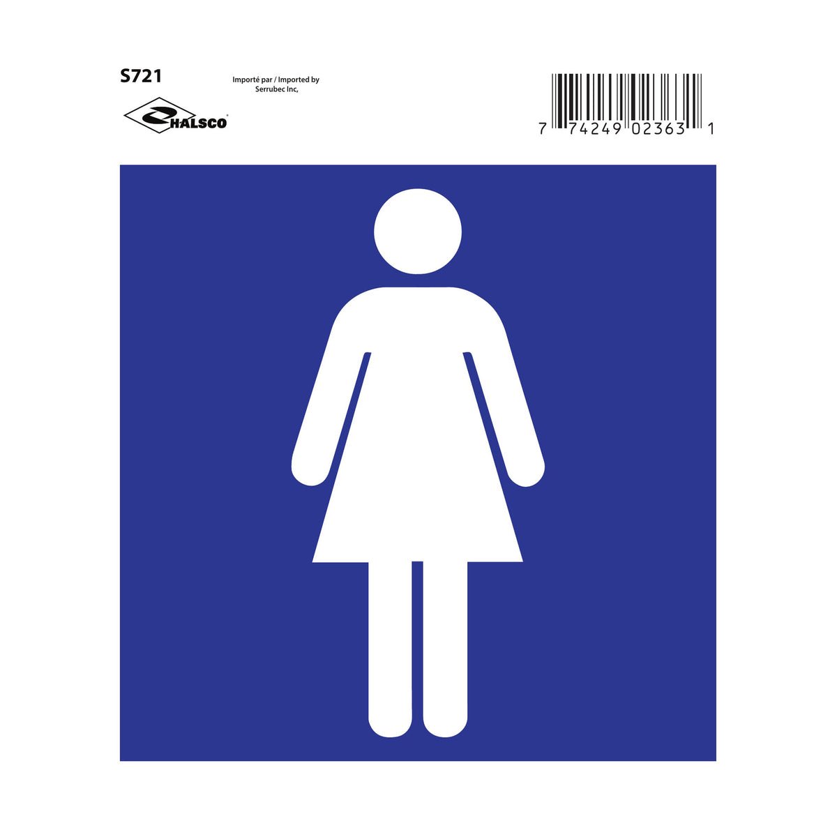 Affiche "Toilletes pour femmes", 6" x 6"