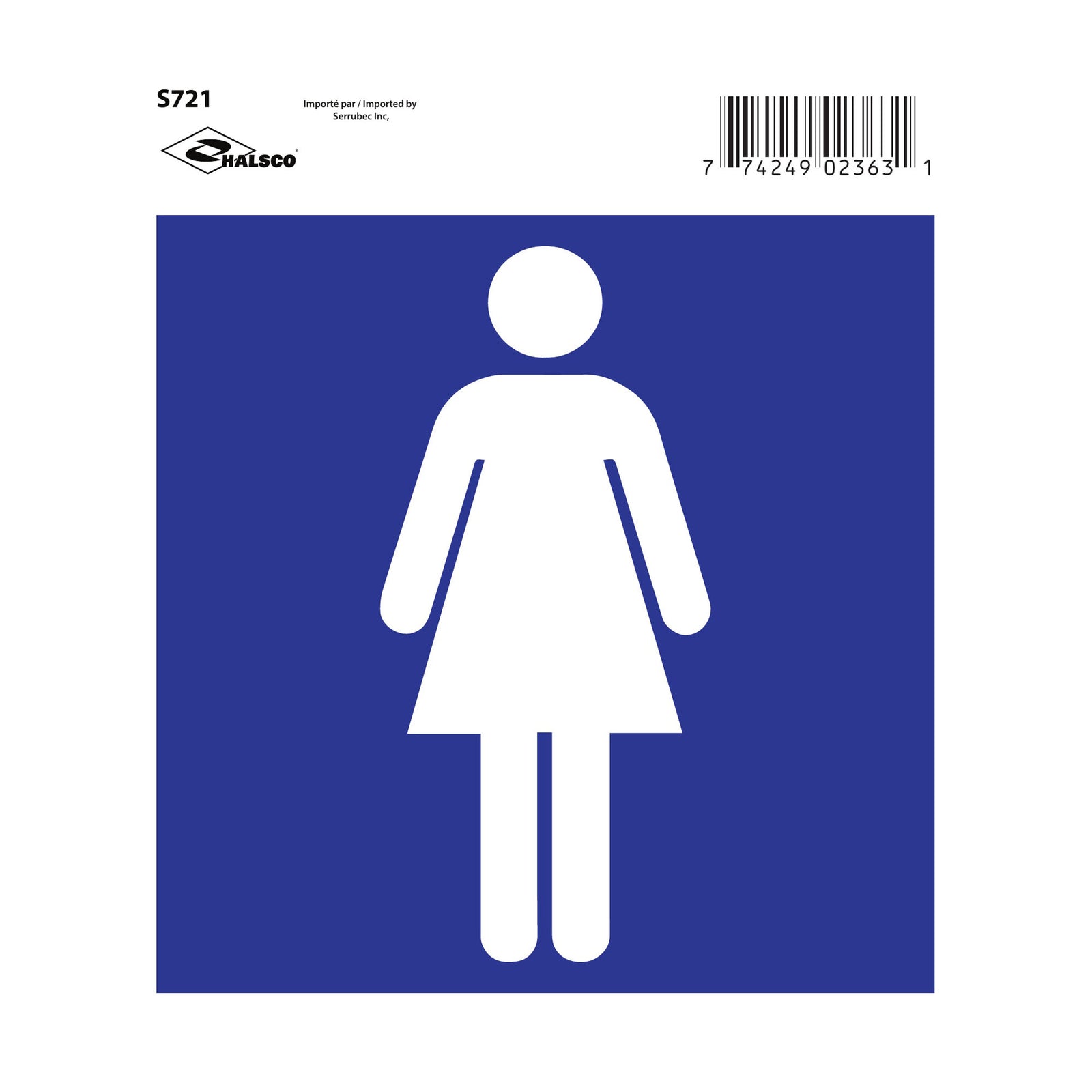 Affiche "Toilletes pour femmes", 6" x 6"