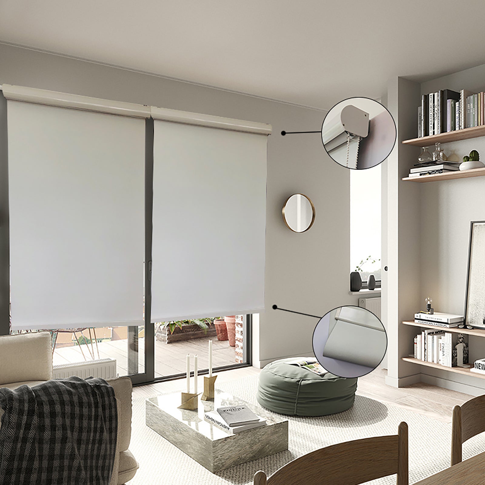 Toile opaque blanche 48'' x 84''