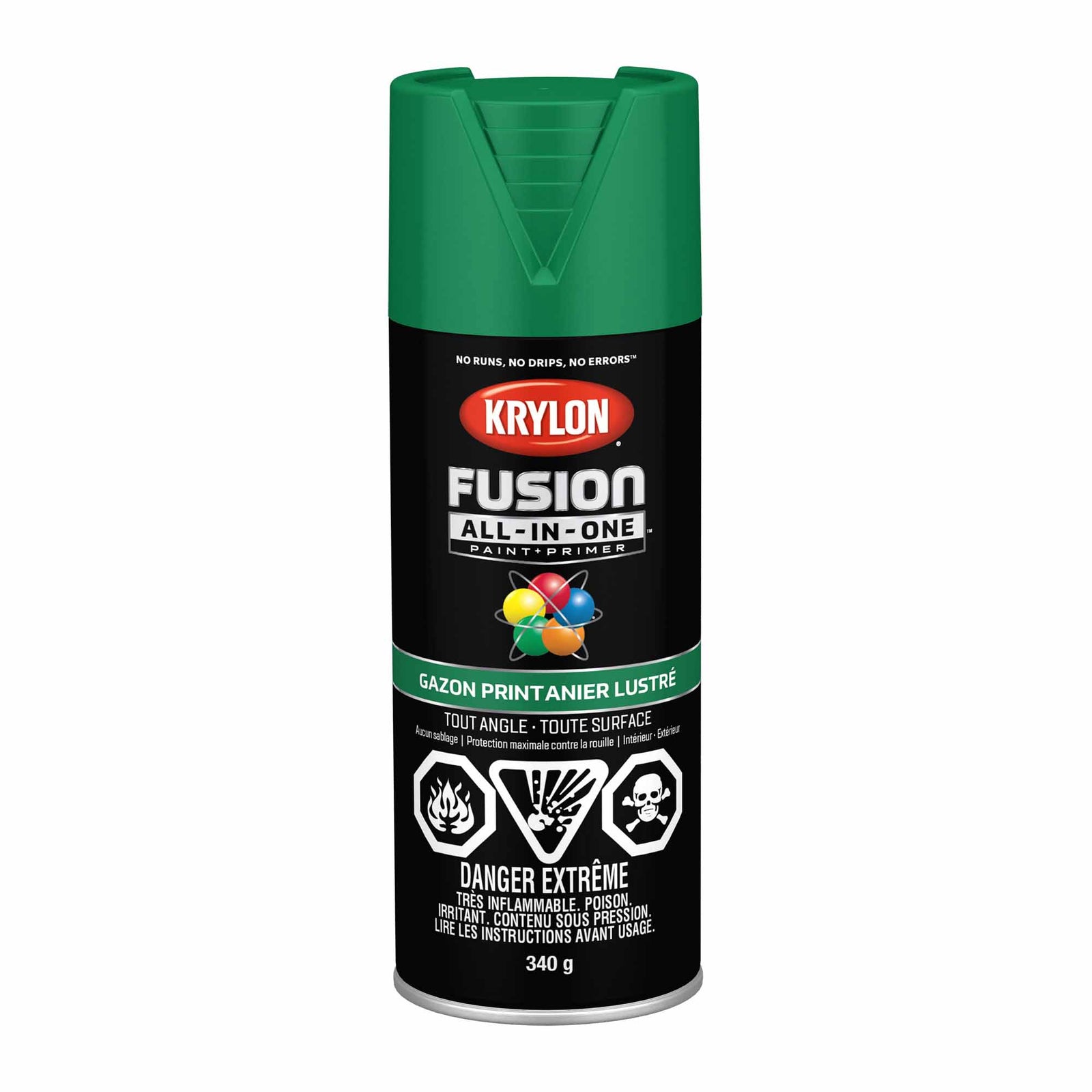 Krylon Fusion All-In-One aérosol gazon printanier lustré, 340 g
