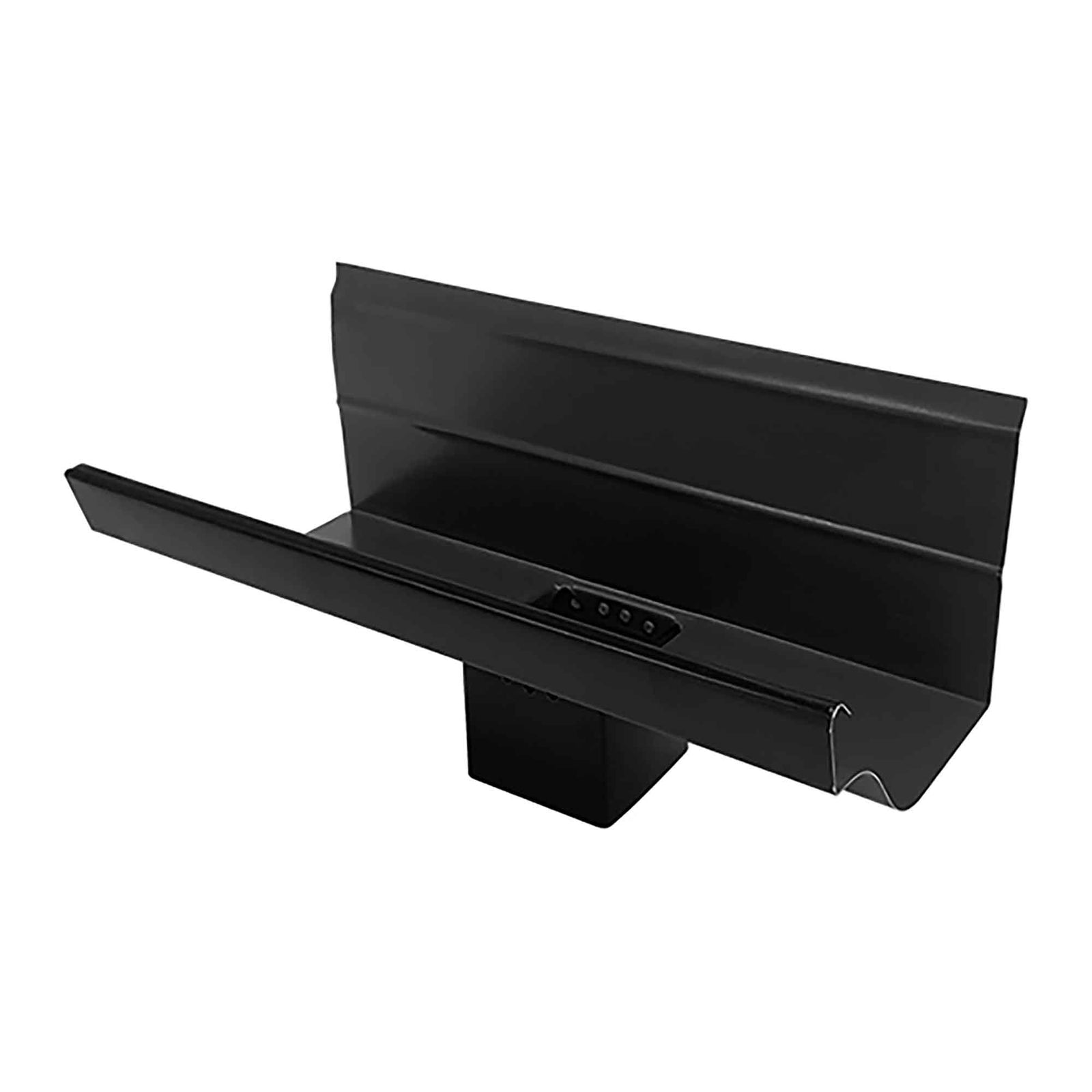 Connecteur de descente pour gouttière en galvalume, noir