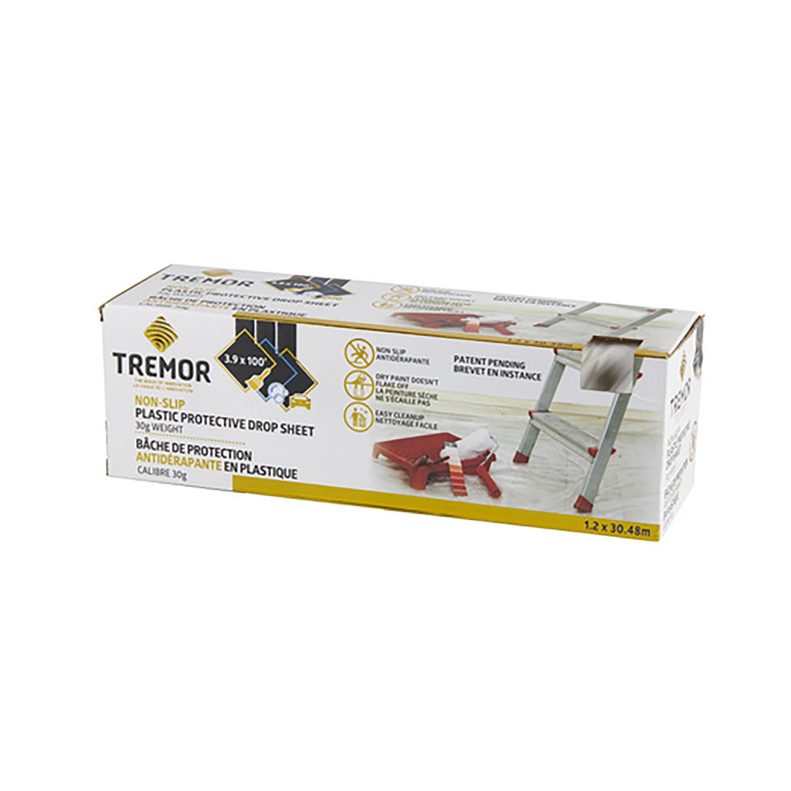 Toile de protection en plastique, 4' x 100'