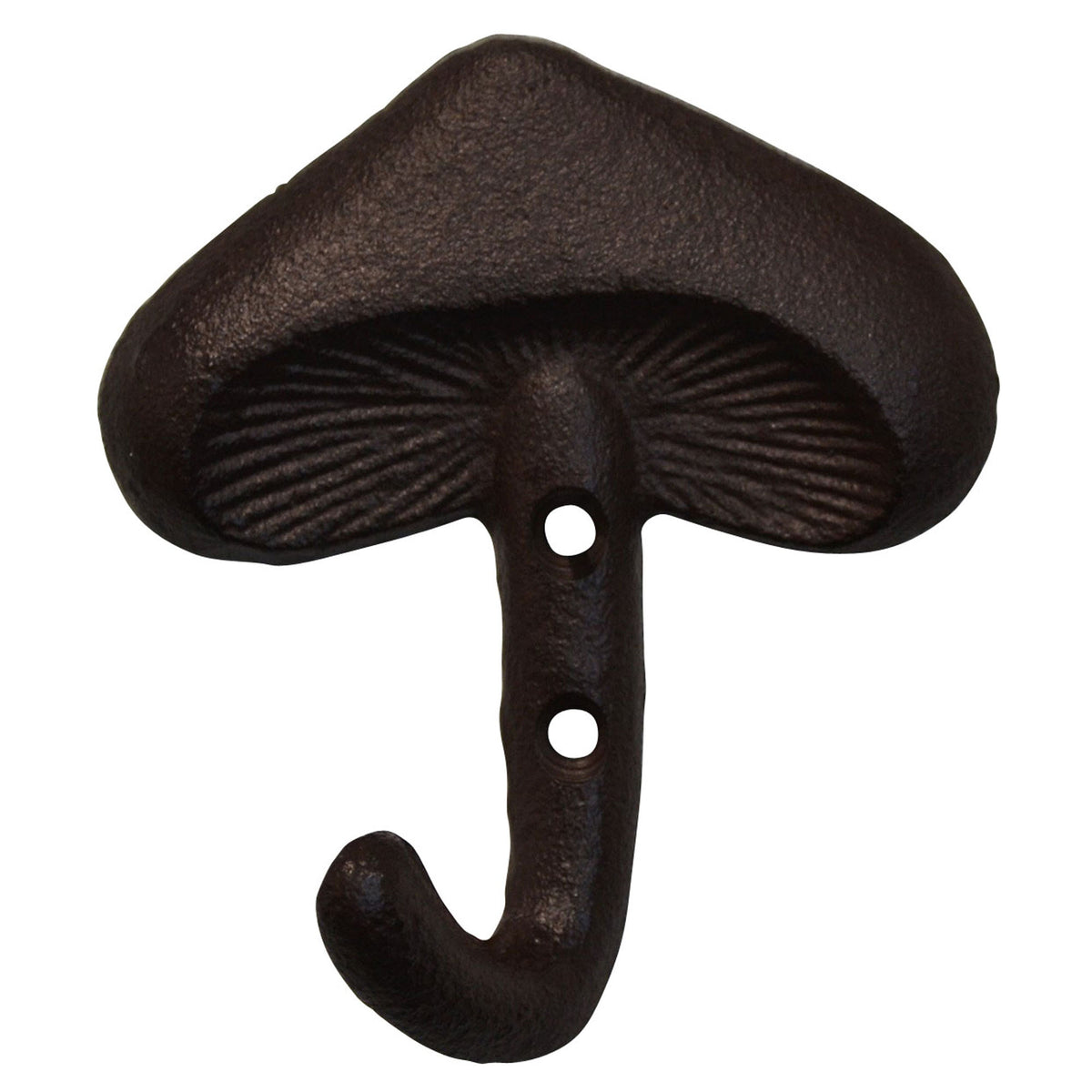 Crochet en fonte en forme de champignon, noir