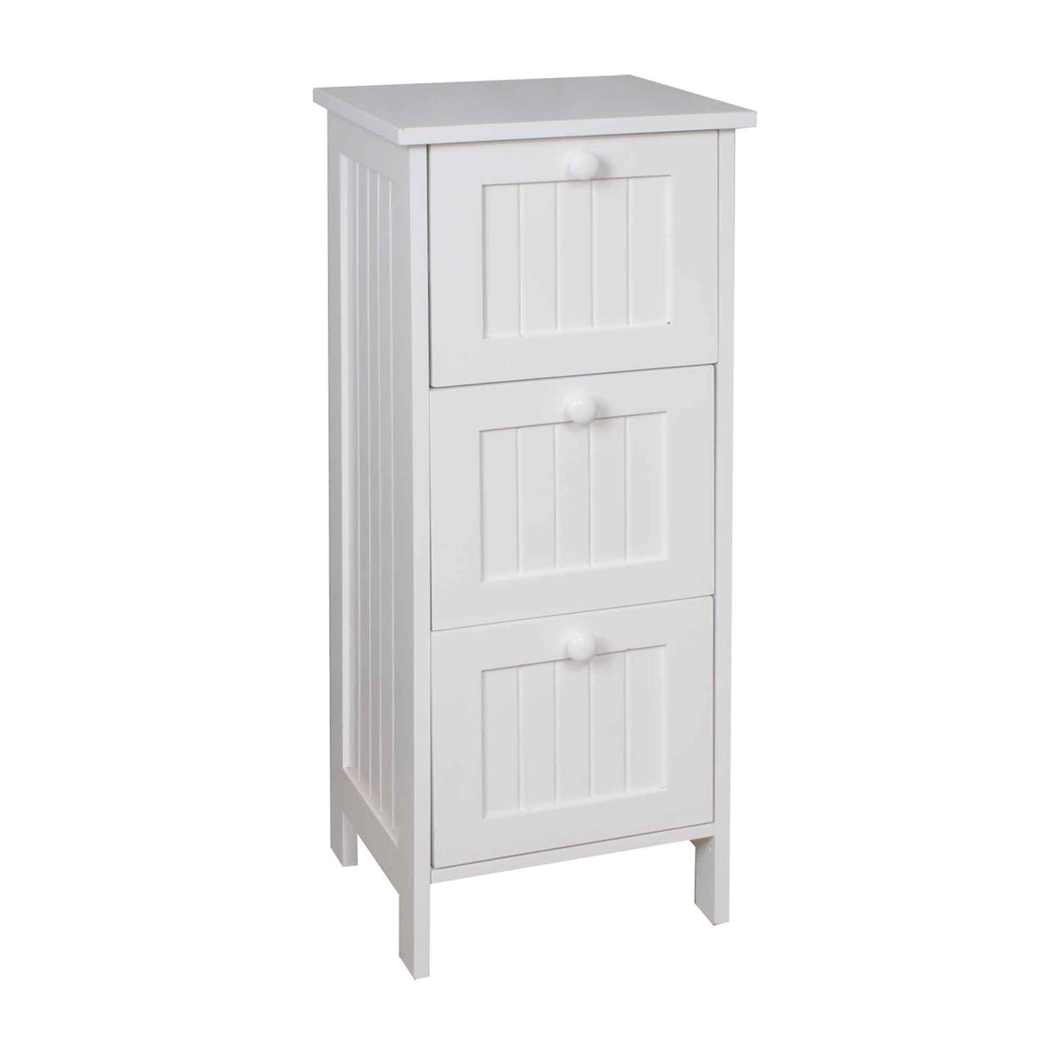 Armoire de rangement blanche avec 3 tiroirs, 11,5&quot; x 13&quot; x 32&quot;