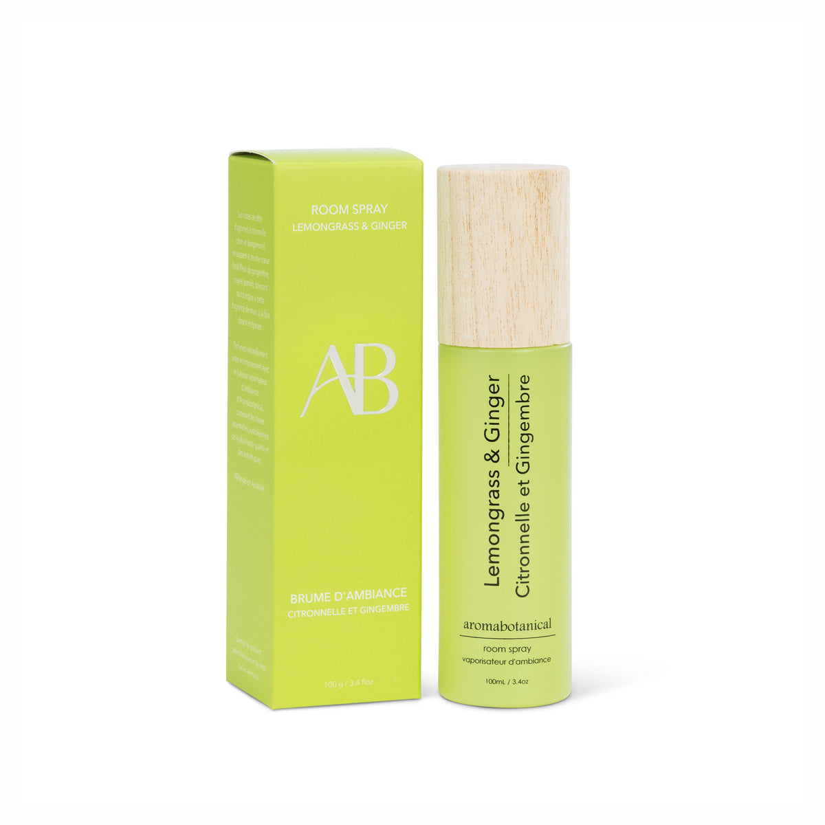 Brume d’ambiance de 100 ml, citronnelle et gingembre