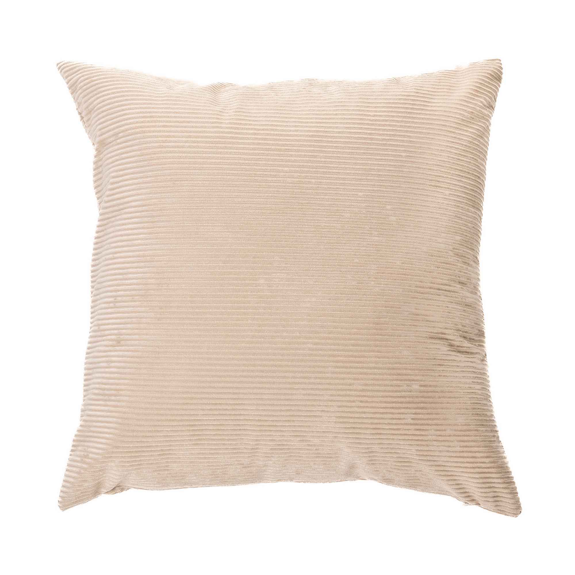 Coussin Corduroy en velours côtelé de 18" x 18", naturel