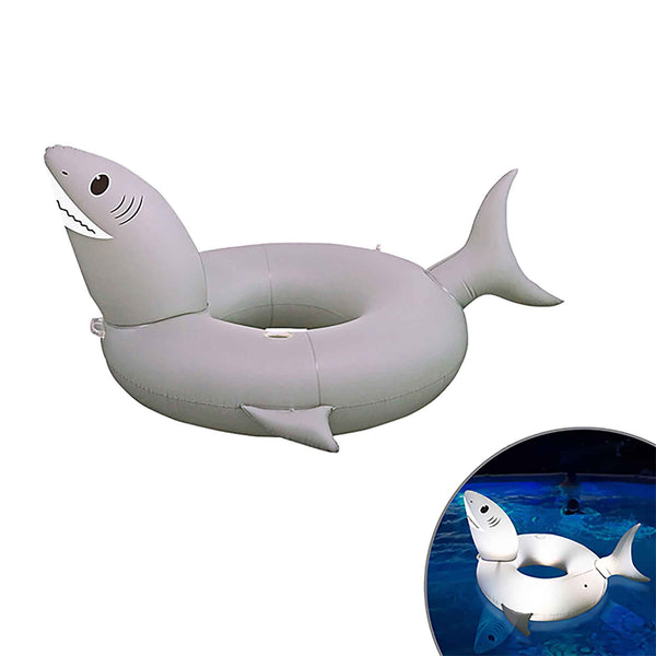 Shark-Shaped Float Tube with Solar LED Lighting, 39'' - GAGNON - La ...