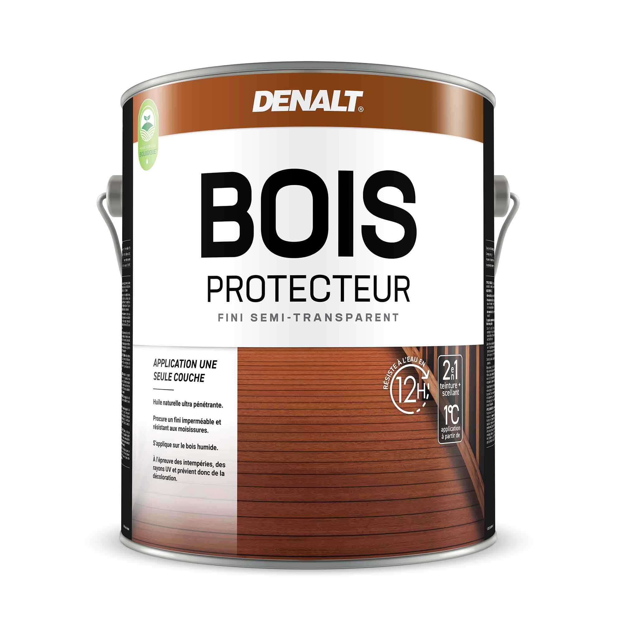 Protecteur pour bois semi-transparent base teintable, 3,7 L