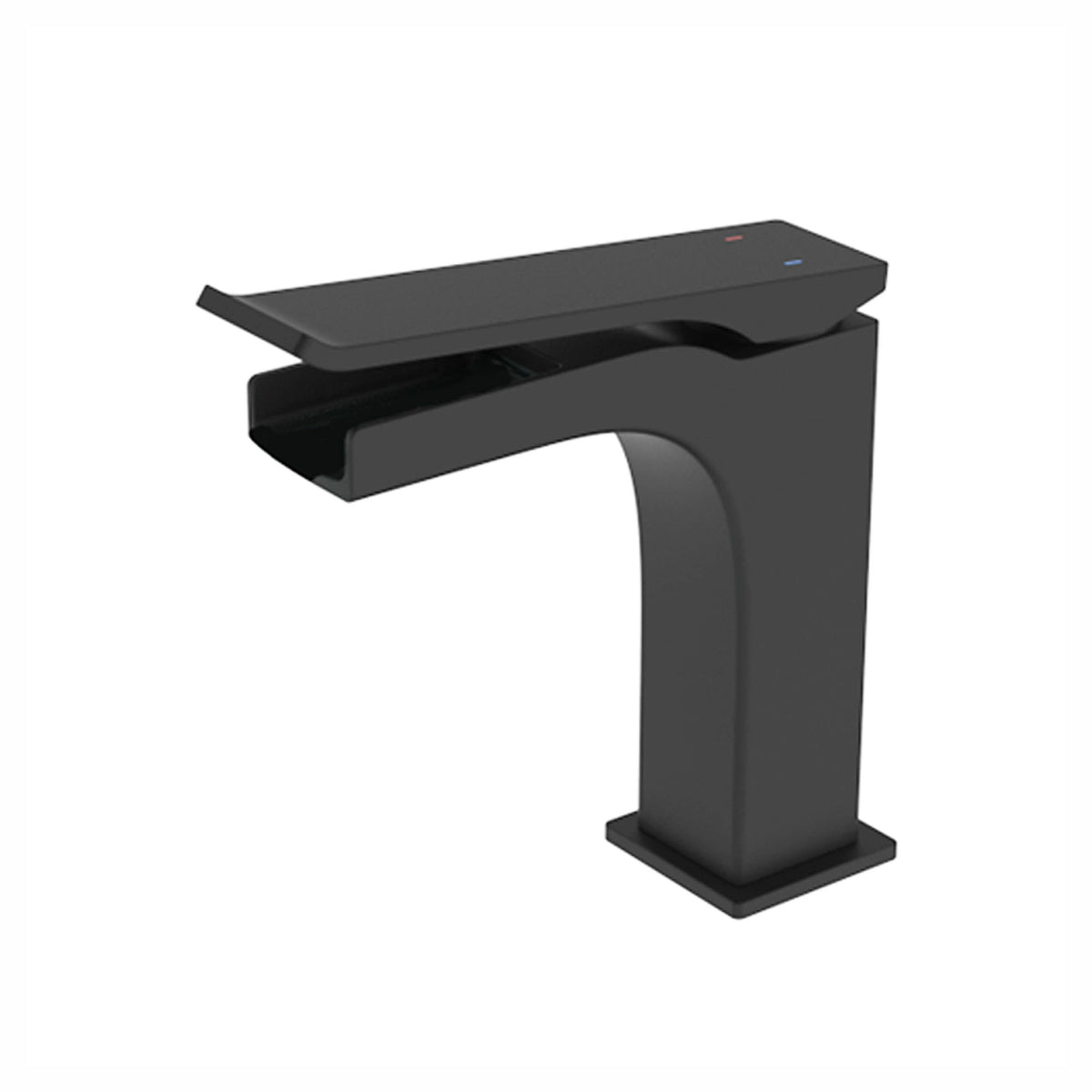Robinet pour évier de salle de bain Jolliet à poignée unique, noir mat