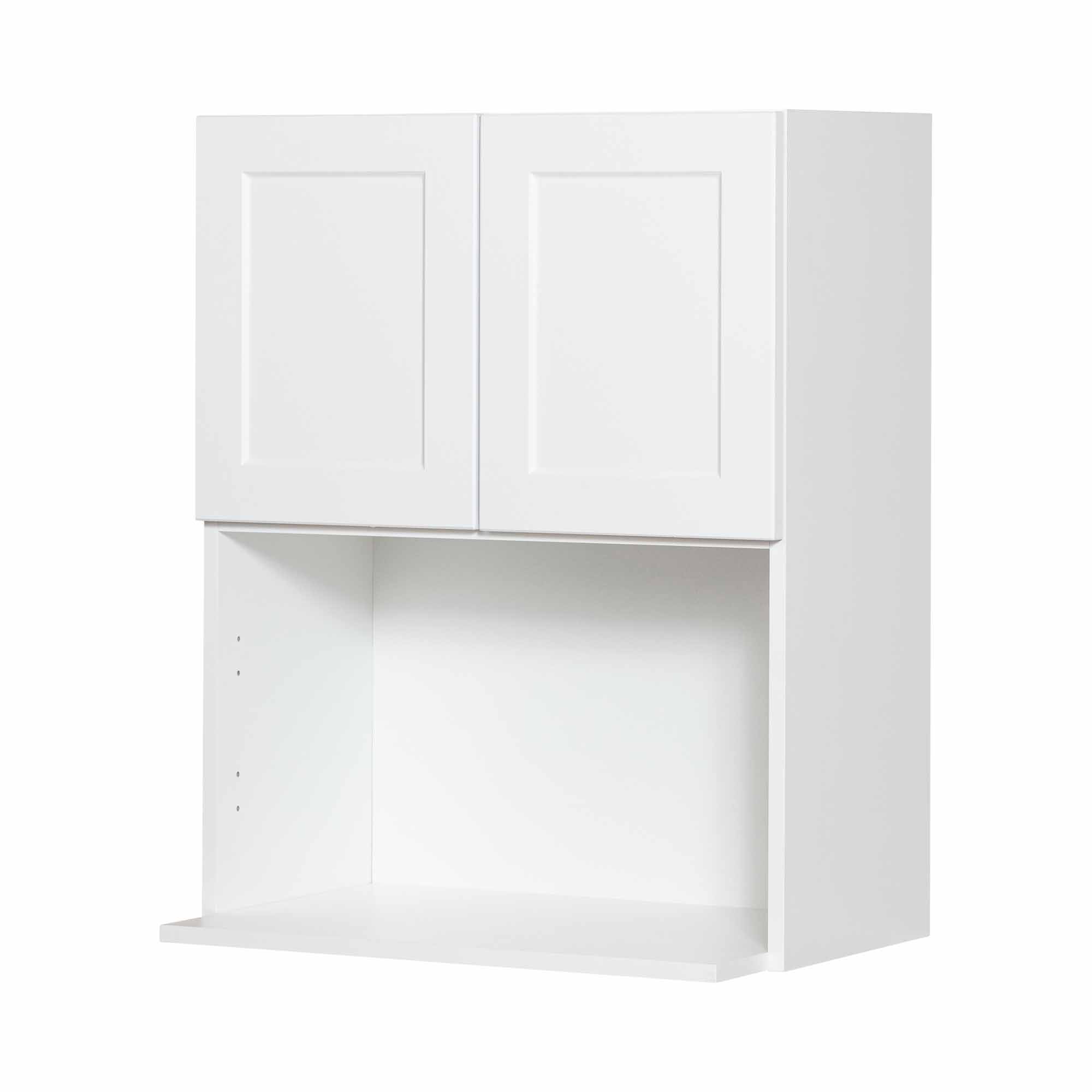 Module de micro-onde de style Shaker en mélamine blanche avec 2 portes, 24"