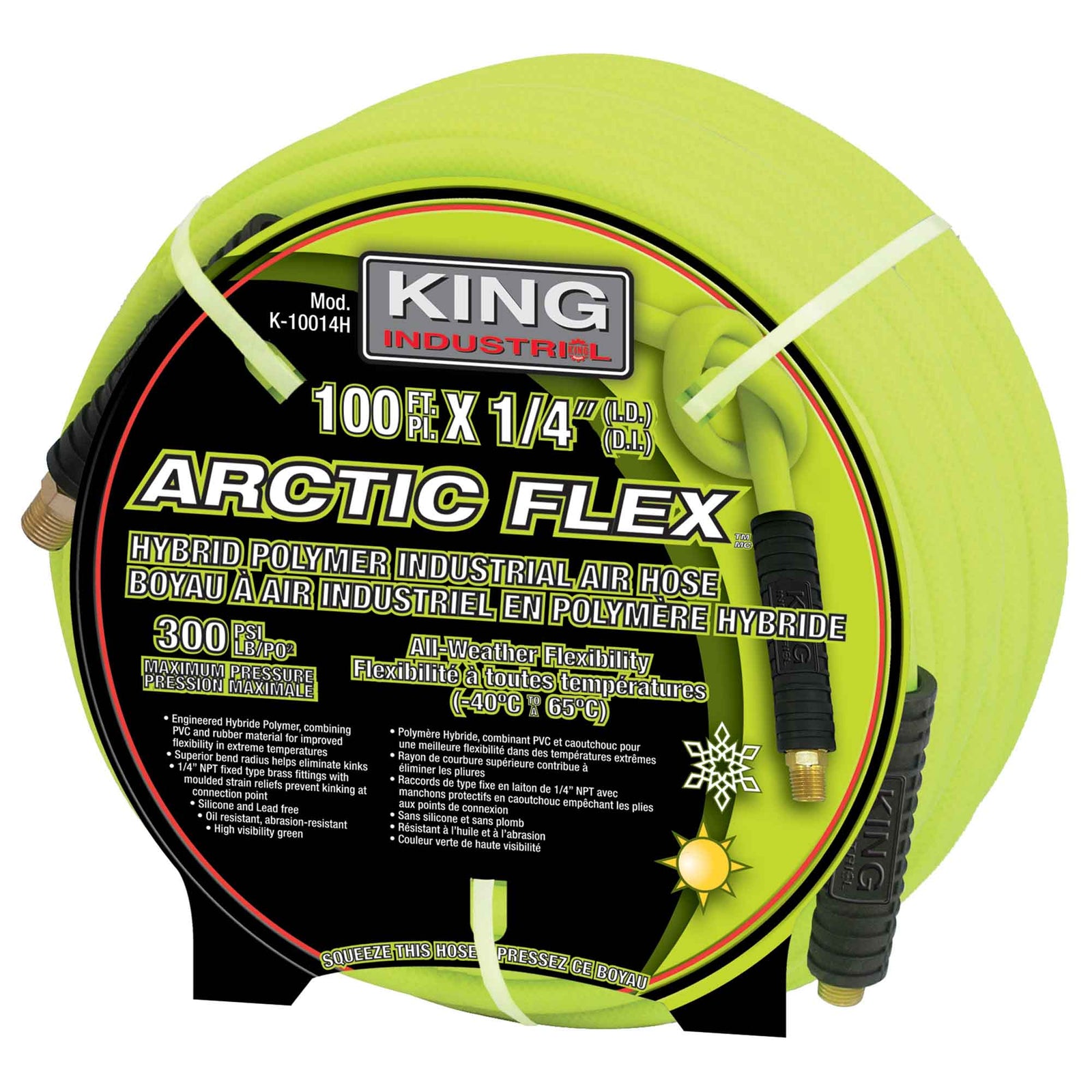 Boyau à air industriel en polymère hybride, 1/4" x 100'